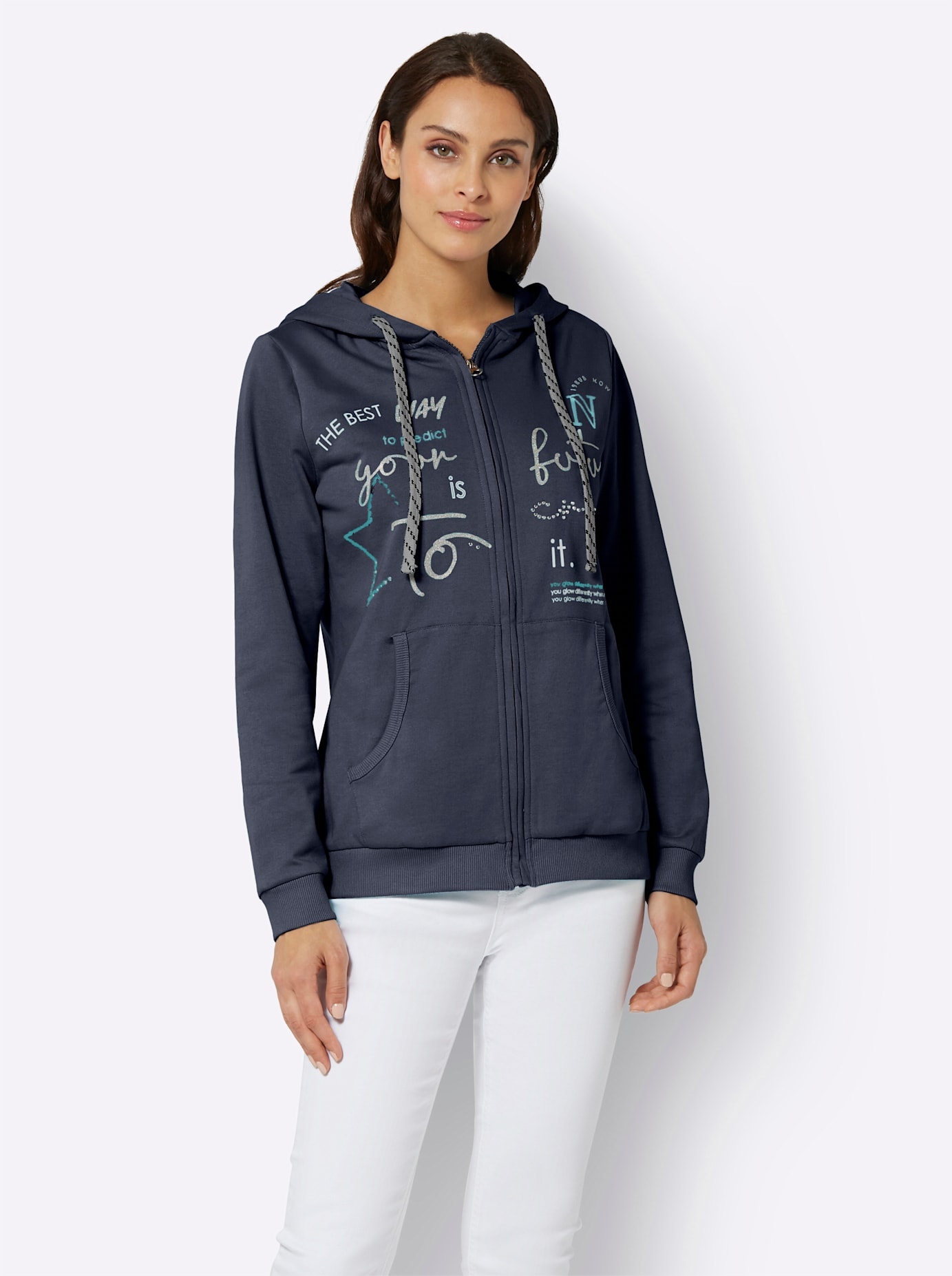 Inspirationen Shirtjacke »Sweatjacke«, (1 tlg.)