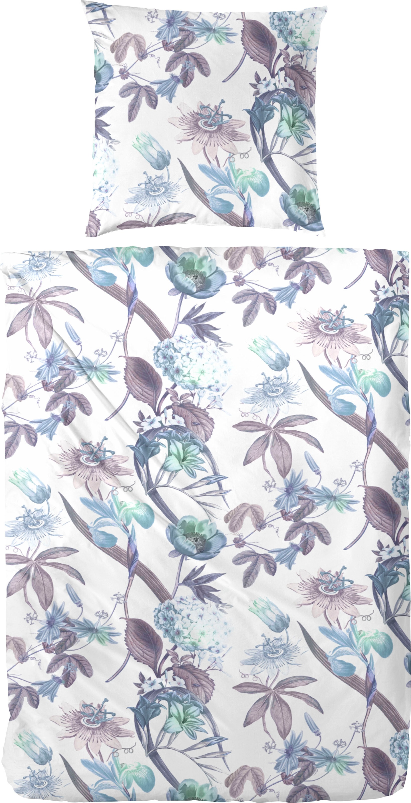 Primera Bettwäsche "Flowerful" 2 Stk. tlg. mit wilder Blumenranke günstig online kaufen