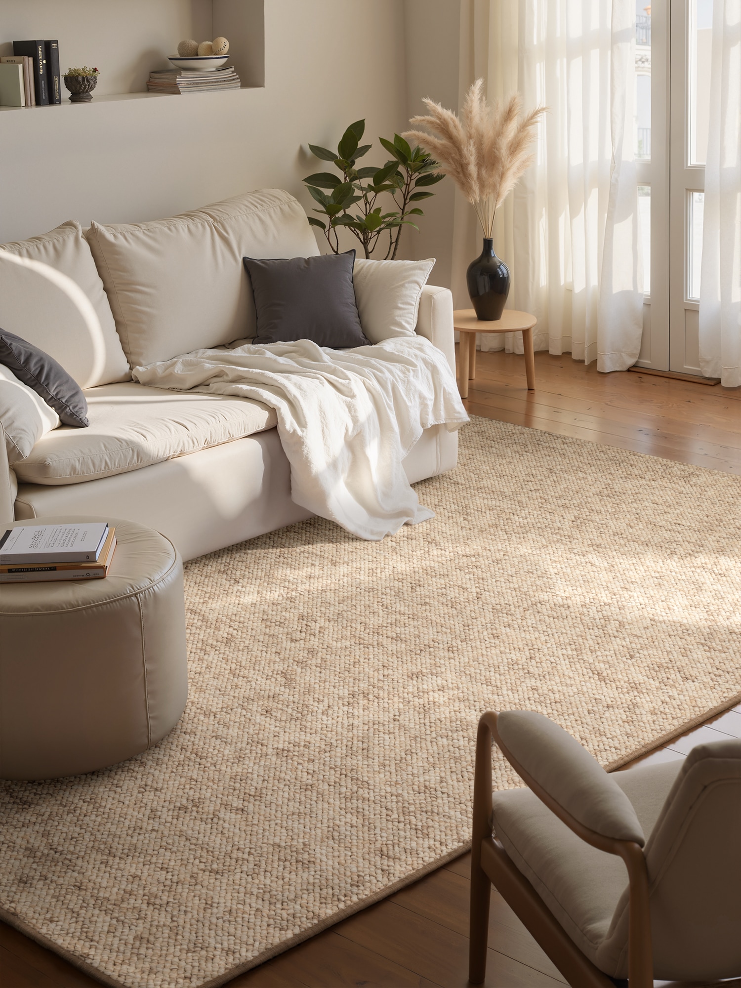 HANSE Home »Wolly 2« rechteckig 12 mm Höhe Flachgewebe, Läufer, Skandi, Woll-Optik, Esszimmer, Wohnzimmer, Flur