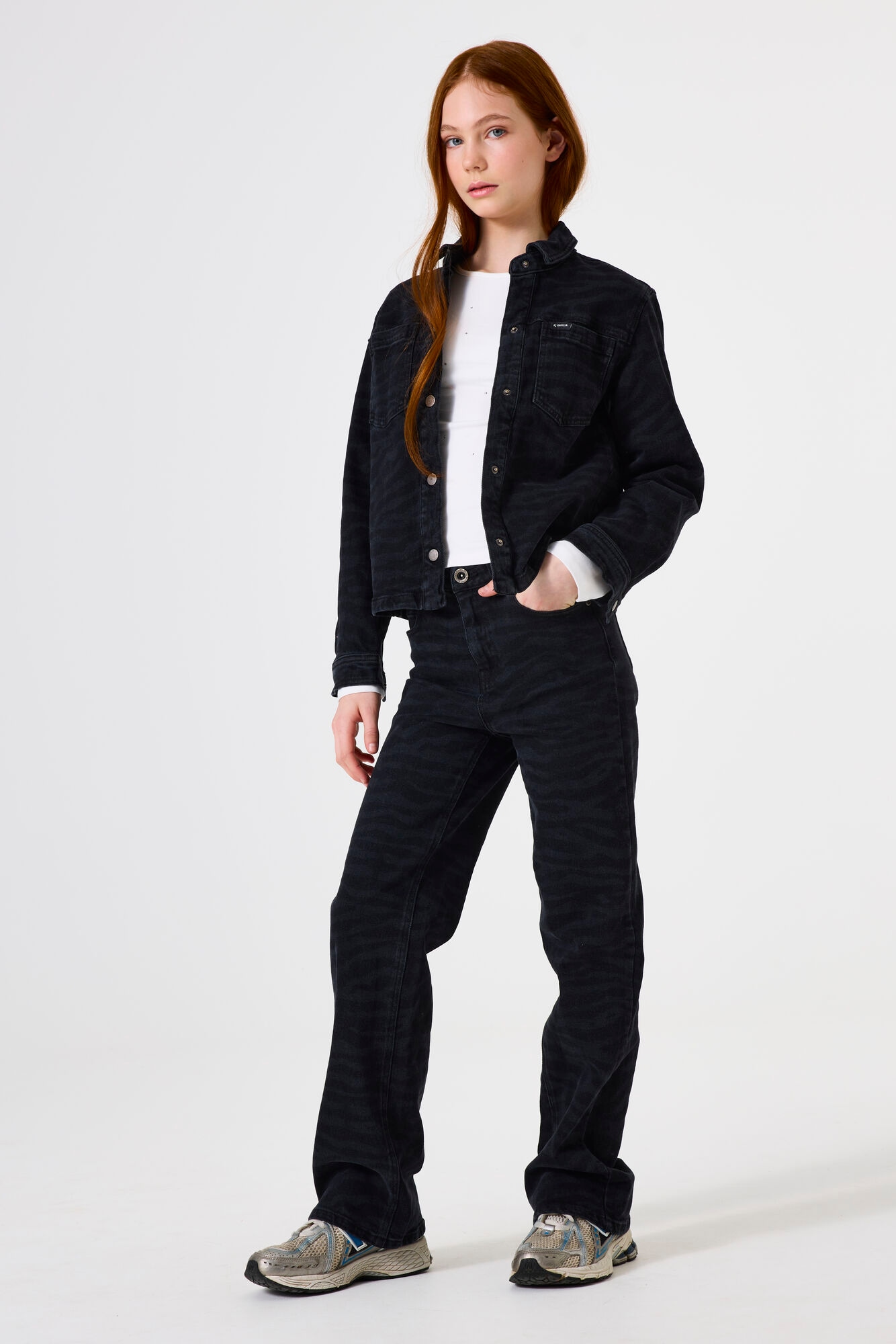 Garcia Jeansjacke »colbert + gilet« mit All-Over Print for GIRLS