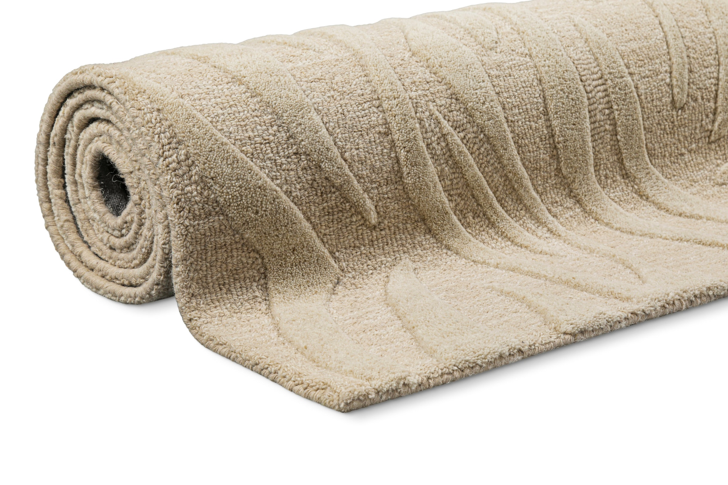 Wecon home Teppich »Lior«, rechteckig, 10 mm Höhe, Wollteppich, abstrakt, hochwertig, handgetuftet, robust, modern