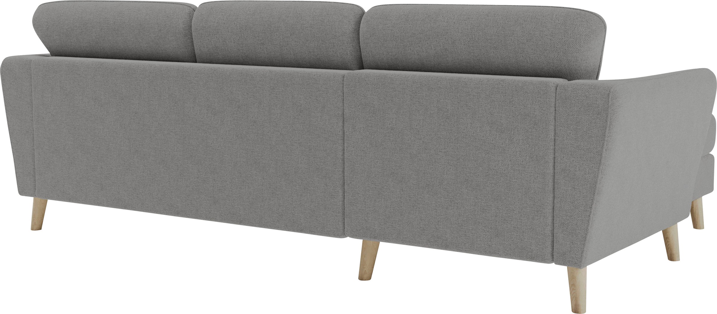 Home affaire Ecksofa »MARSEILLE (242/152cm),L-Form, Rec. rechts/links«, Massivholzbeine Eiche, Landhausstil, Wellenunterfederung