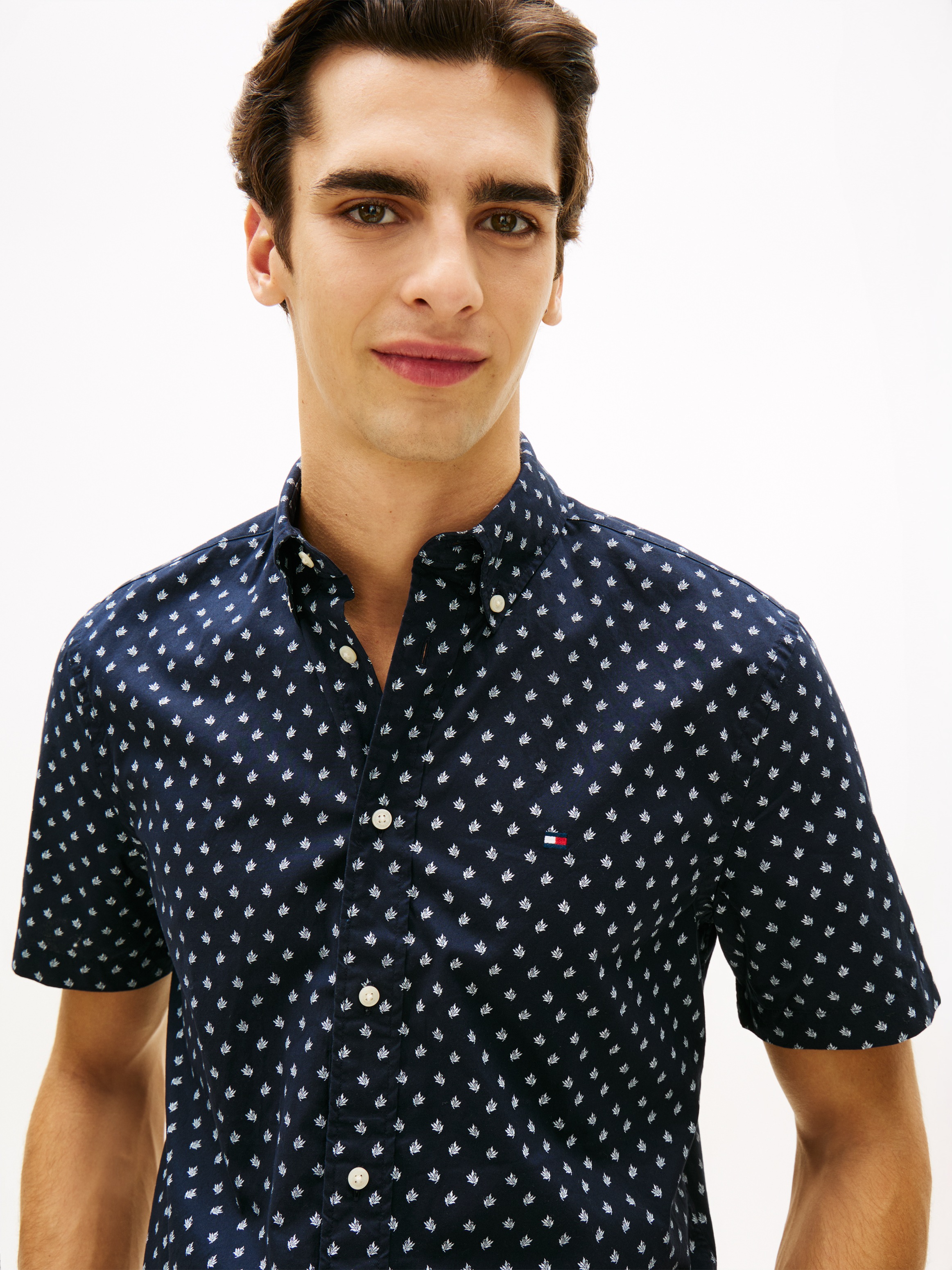 Tommy Hilfiger Kurzarmhemd "FLEX POPLIN PRINT Regular Fit" günstig online kaufen