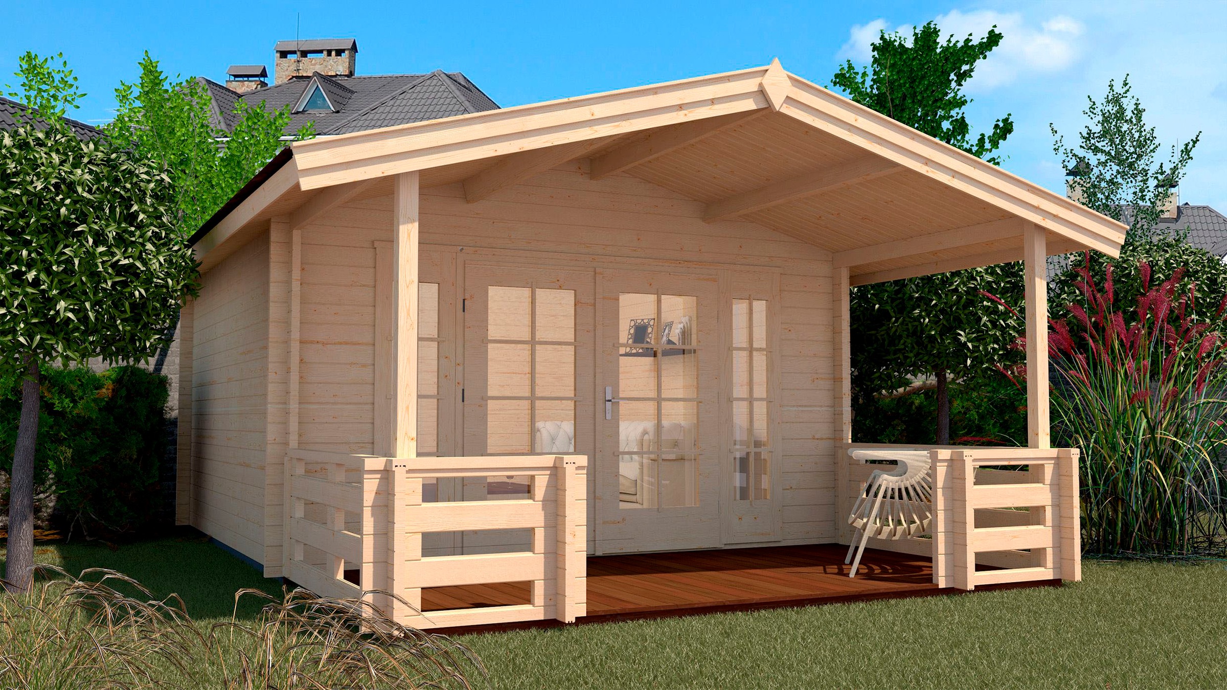 weka Gartenhaus »Weekendhaus 137 B Gr.1, 45 mm, natur«