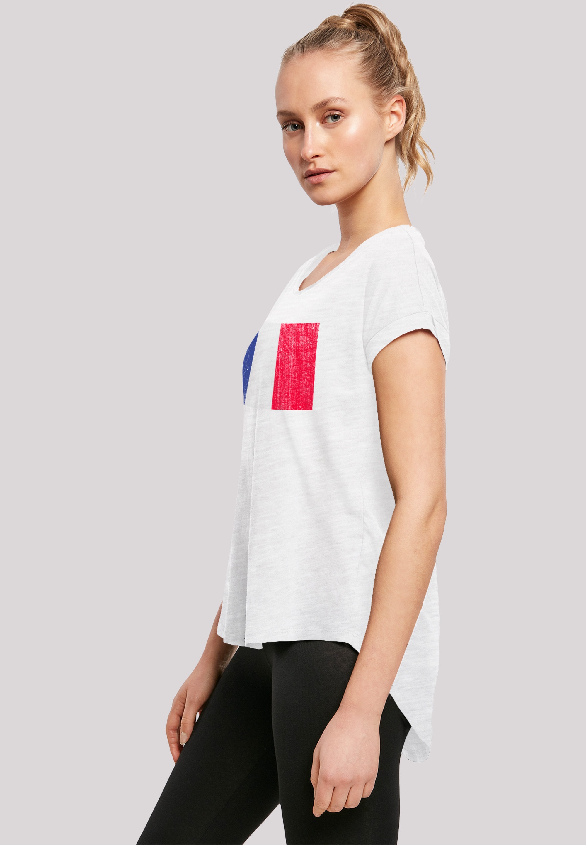 F4NT4STIC T-Shirt »France Frankreich Flagge distressed«, Print