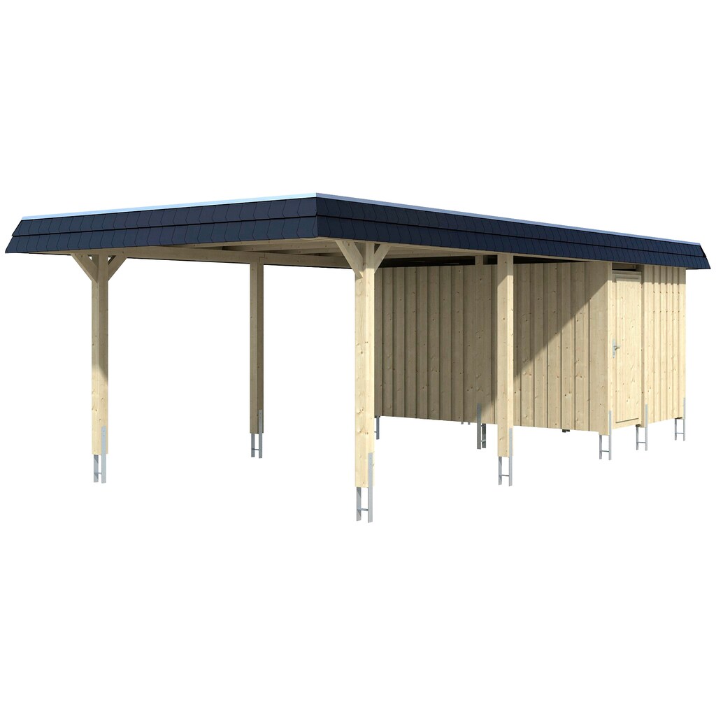 Skanholz Einzelcarport »Wendland«, Leimholz-Nordisches Fichtenholz, 341 cm, natur