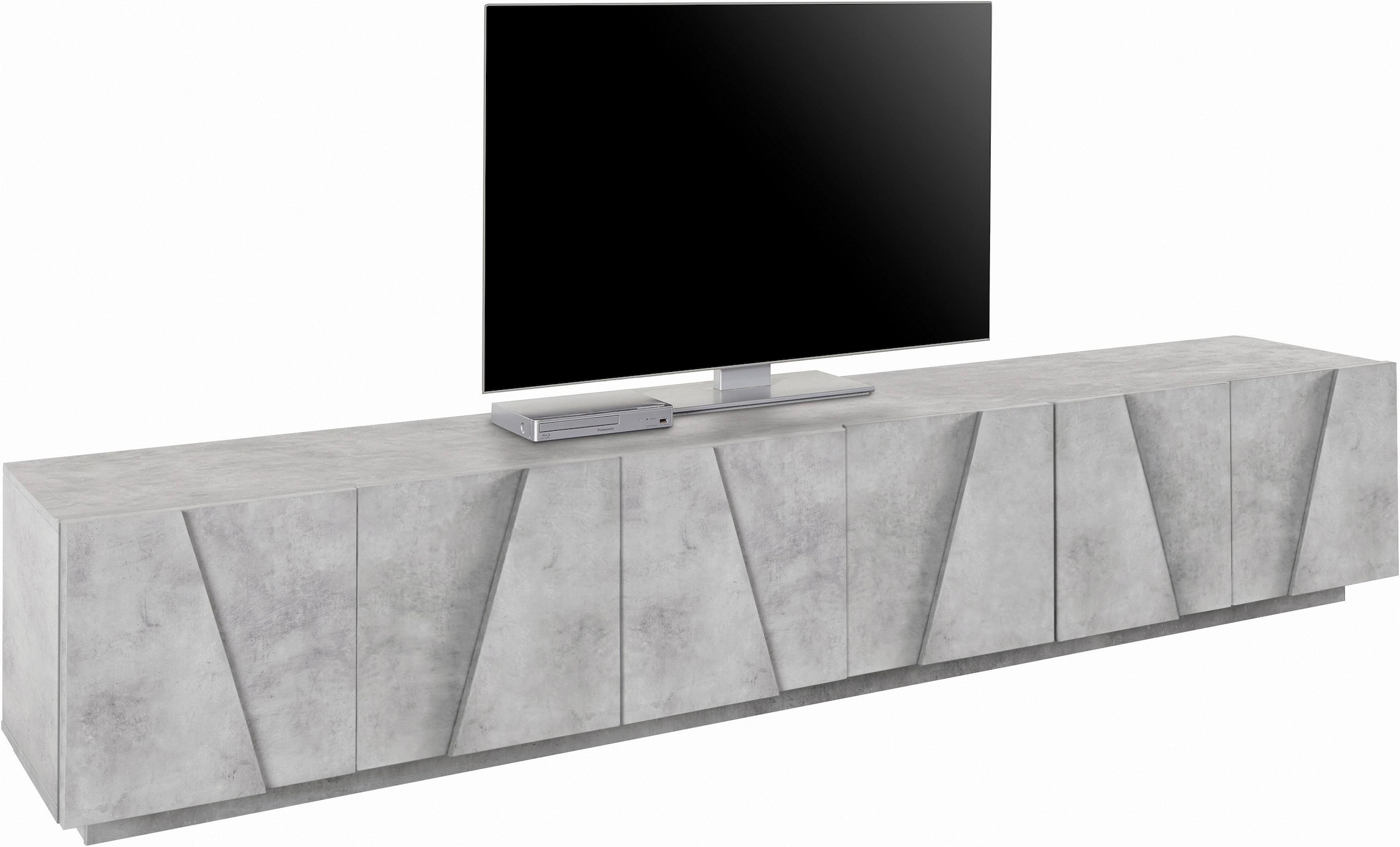 Home affaire Lowboard "PING, TV-Board, TV-Band, TV-Kommode" mit 6 Türen, Br günstig online kaufen