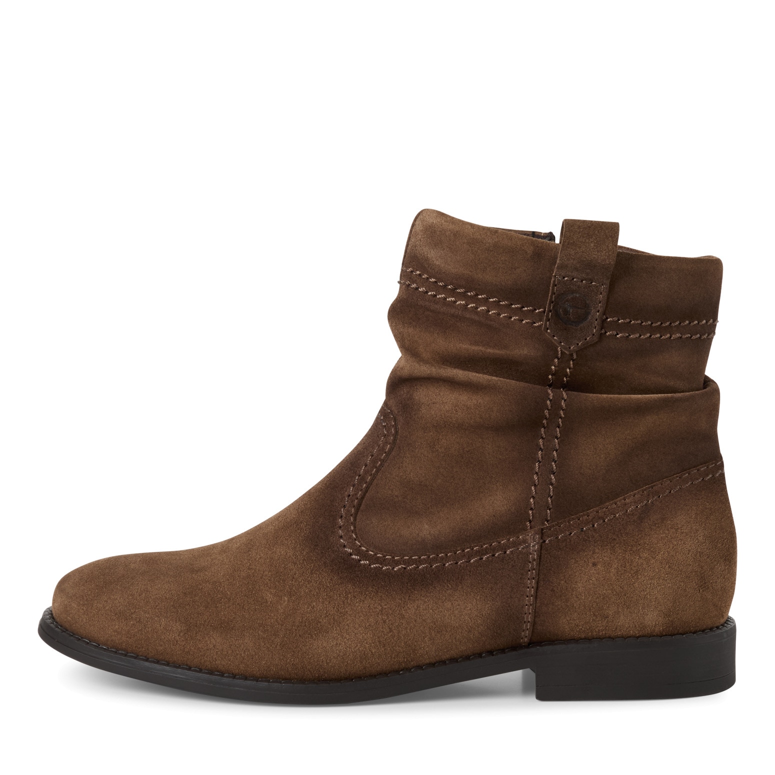 Tamaris Stiefelette, Blockabsatz, Boots mit Falten im slouchy Look