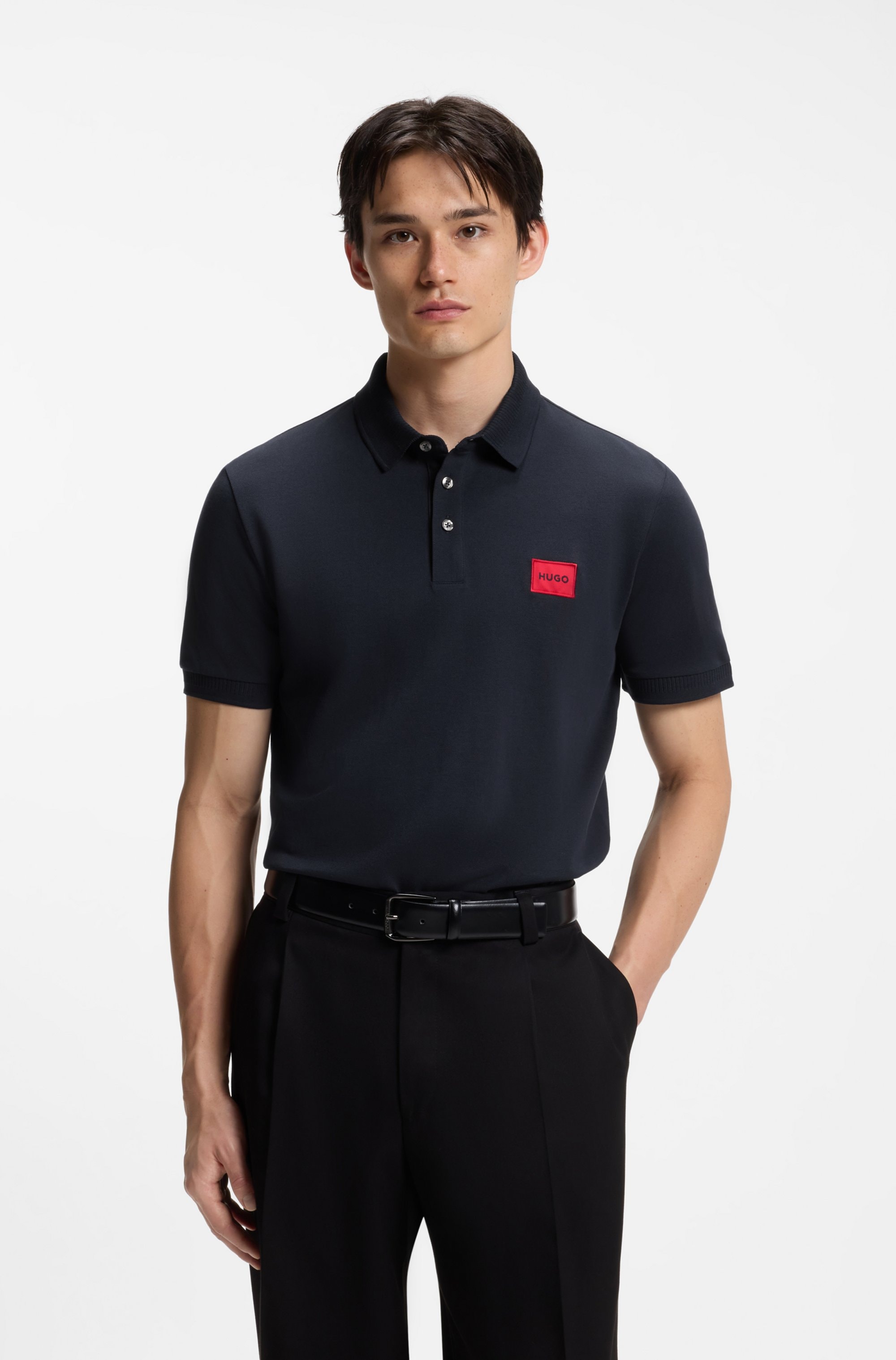 HUGO Poloshirt "Dereso" Slim Fit, Kurzarm, HUGO Weblabel