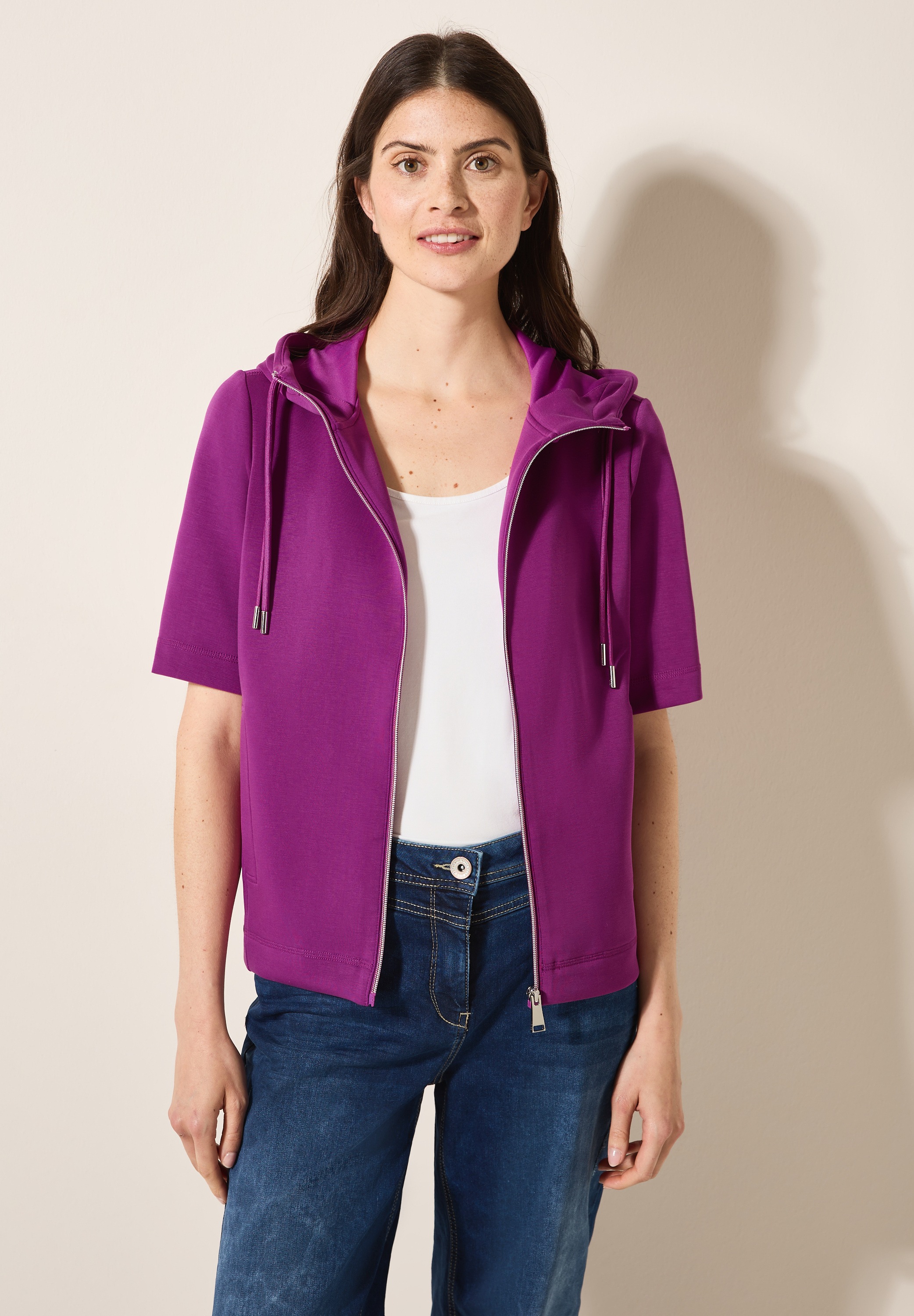 Cecil Sweatjacke, mit Kapuze mit Tunnelzugband günstig online kaufen