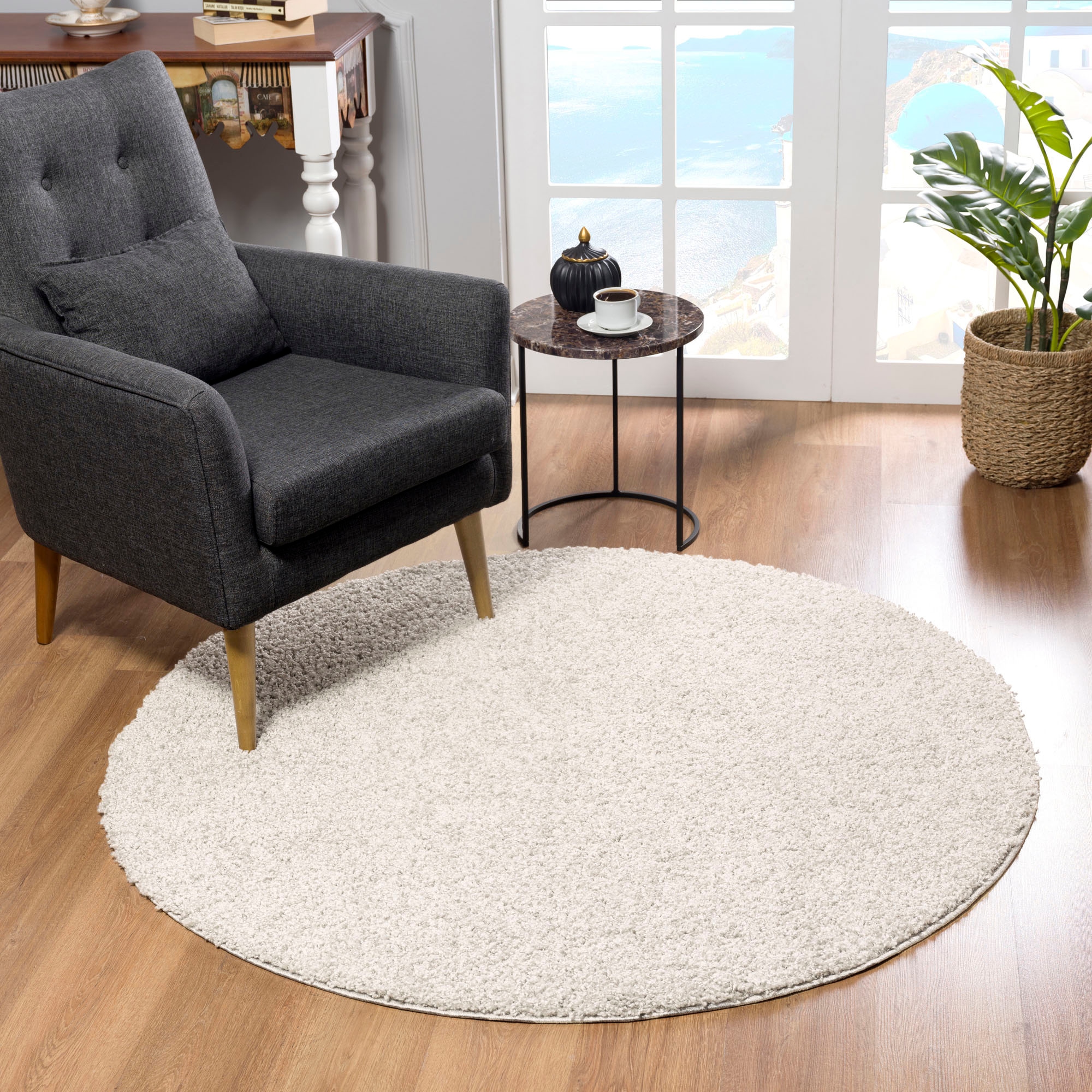 Sanat Hochflor-Teppich »LOCA«, rund, 30 mm Höhe, Wohnzimmer, Langflor, Shaggy, Schlafzimmer