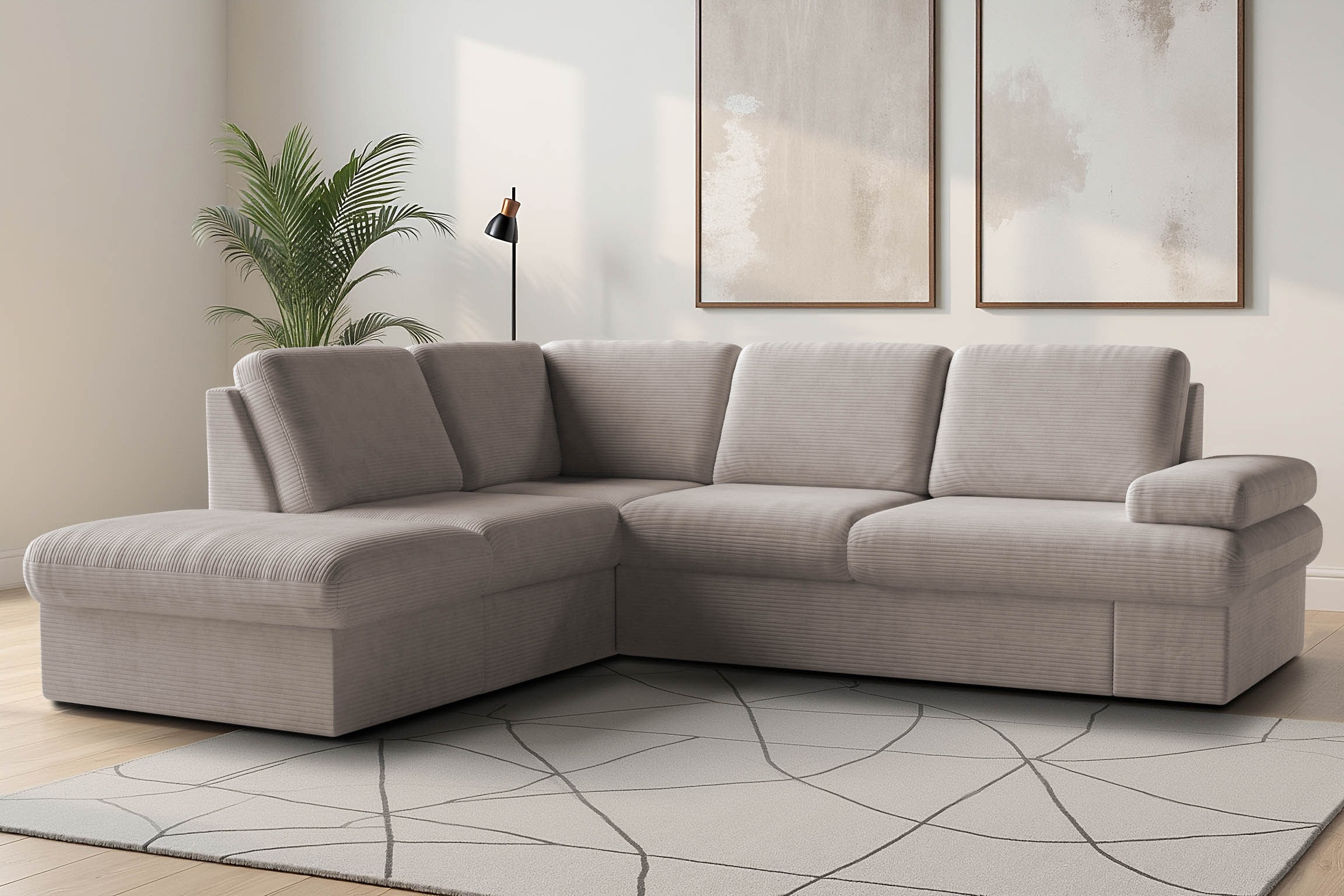 sit&more Ecksofa "Moreno L-Form, B: 238 cm" mit Armteilverstellung, optional Schlaffunktion