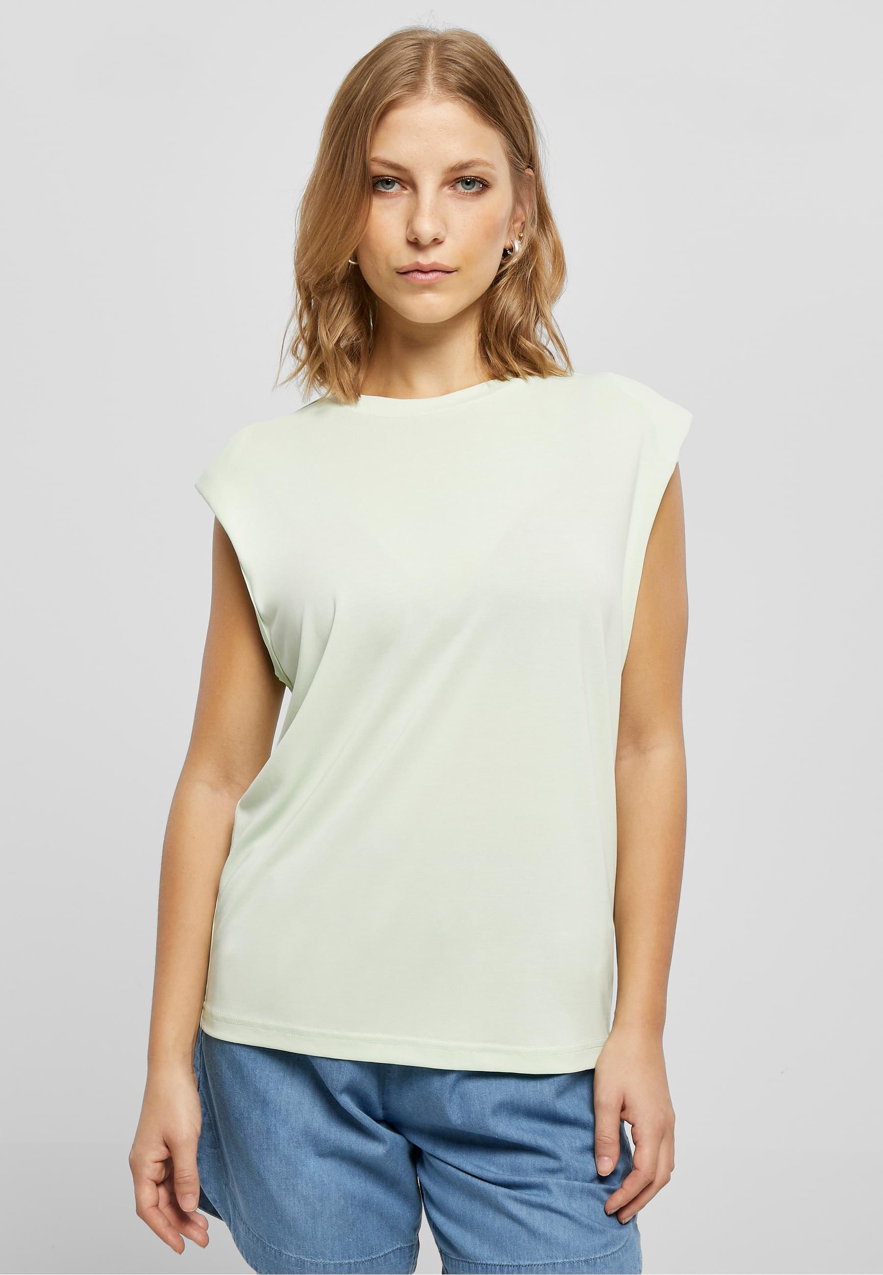 URBAN CLASSICS Muskelshirt »Urban Classics Damen Ladies Modal Padded Shoulder Tank«, (1 tlg.)