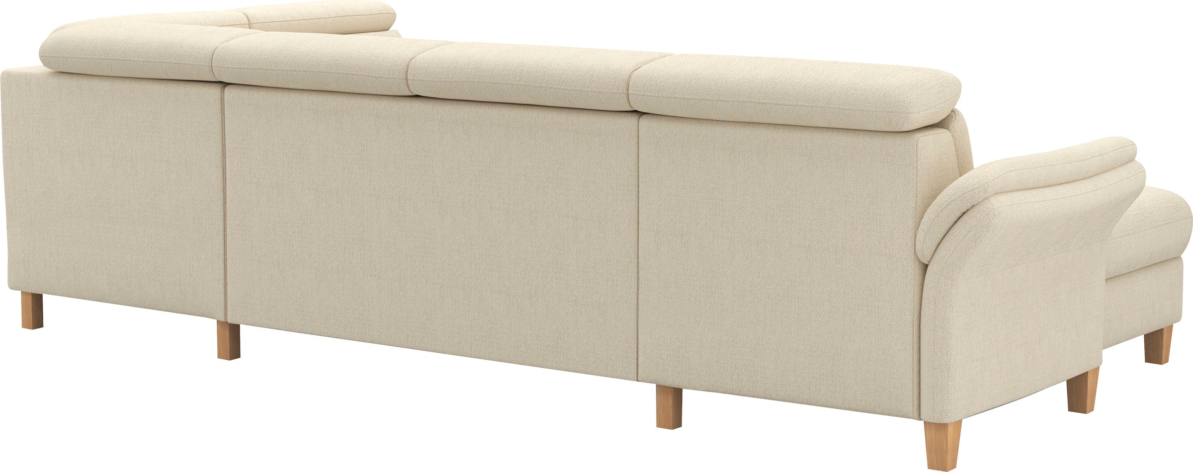 Wohnlandschaft HOME AFFAIRE "Glendale, U-Form", sand, B:321cm H:84cm T:193cm, 100% Polyester, Sofas, Wohnlandschaft, inkl. Kopfteilverstellung, wahlweise mit Vorziehsitz und Bettkasten 3