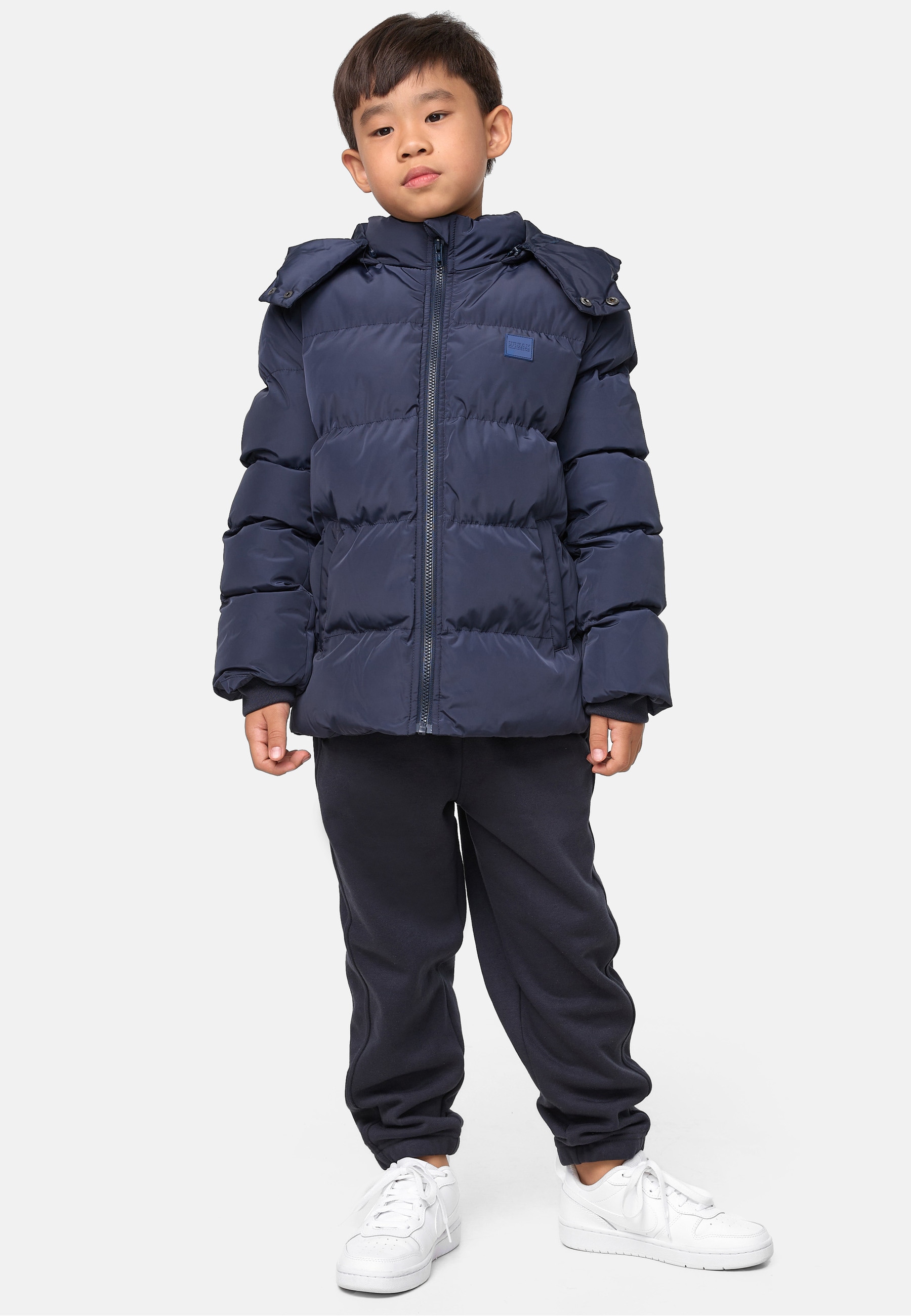 URBAN CLASSICS Winterjacke »Urban Classics Herren Boys Hooded Puffer Jacket« 1 Stk. tlg. mit Kapuze
