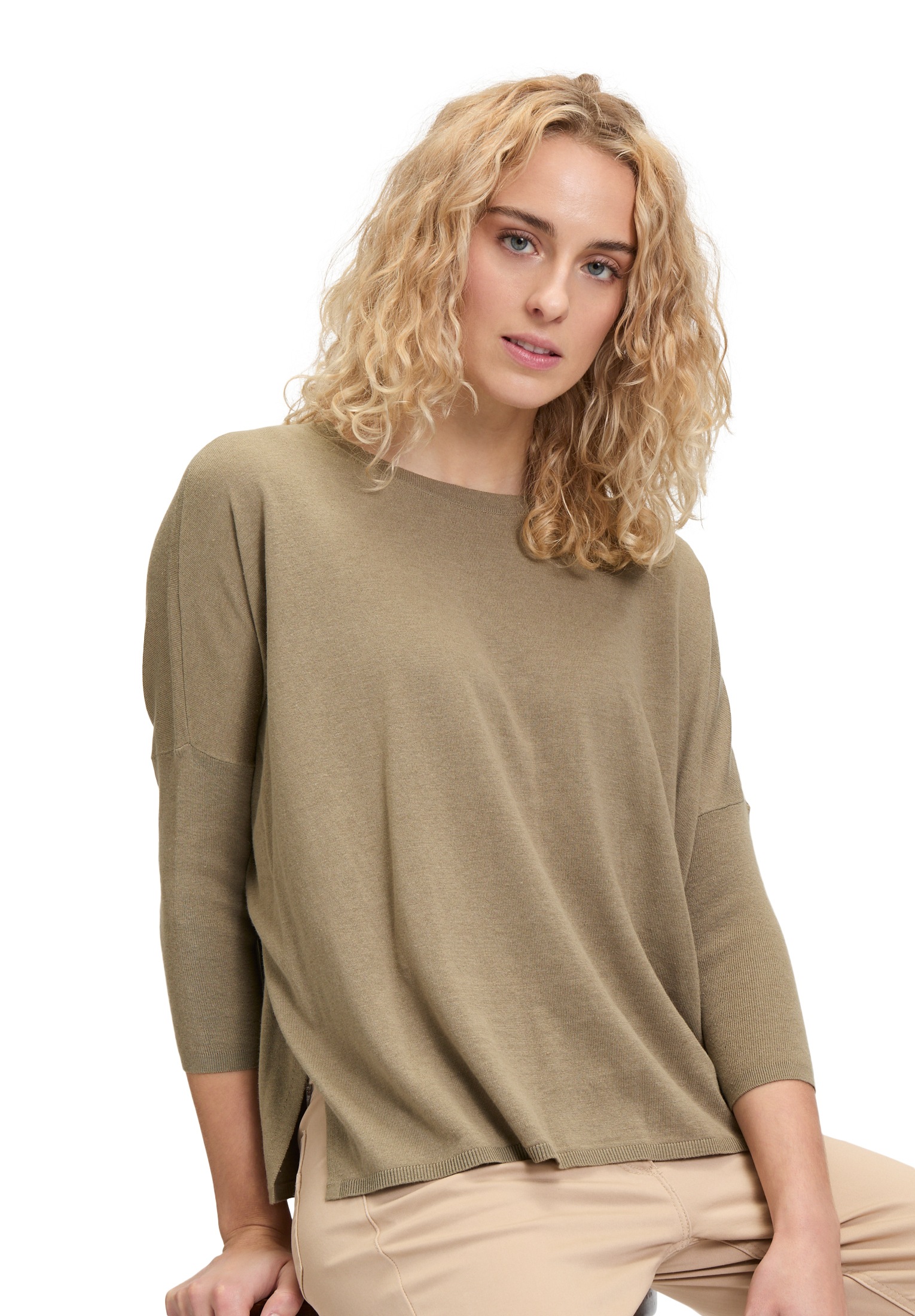 Betty Barclay Strickpullover »Betty Barclay Damen Strickpullover mit 3/4 Arm«, (1 tlg.), Material
