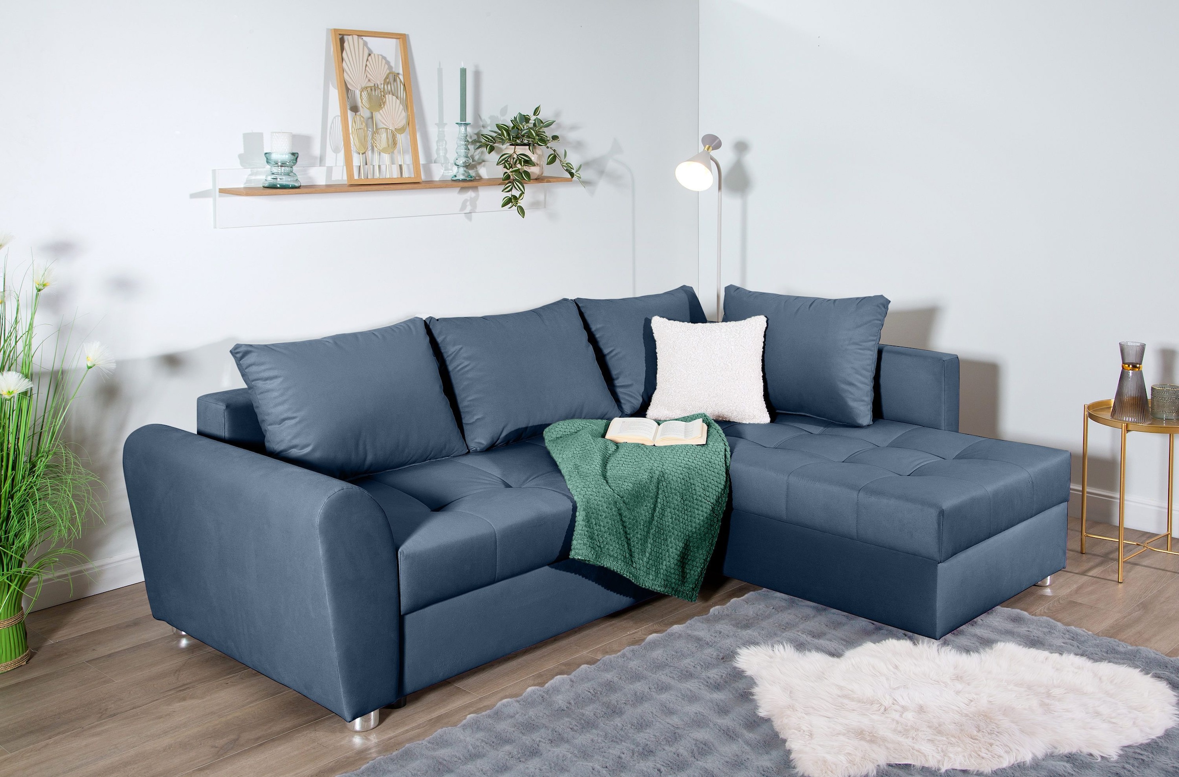 COLLECTION AB Ecksofa "Jana L-Form", inkl. Bettfunktion,Bettkasten und Bonn günstig online kaufen
