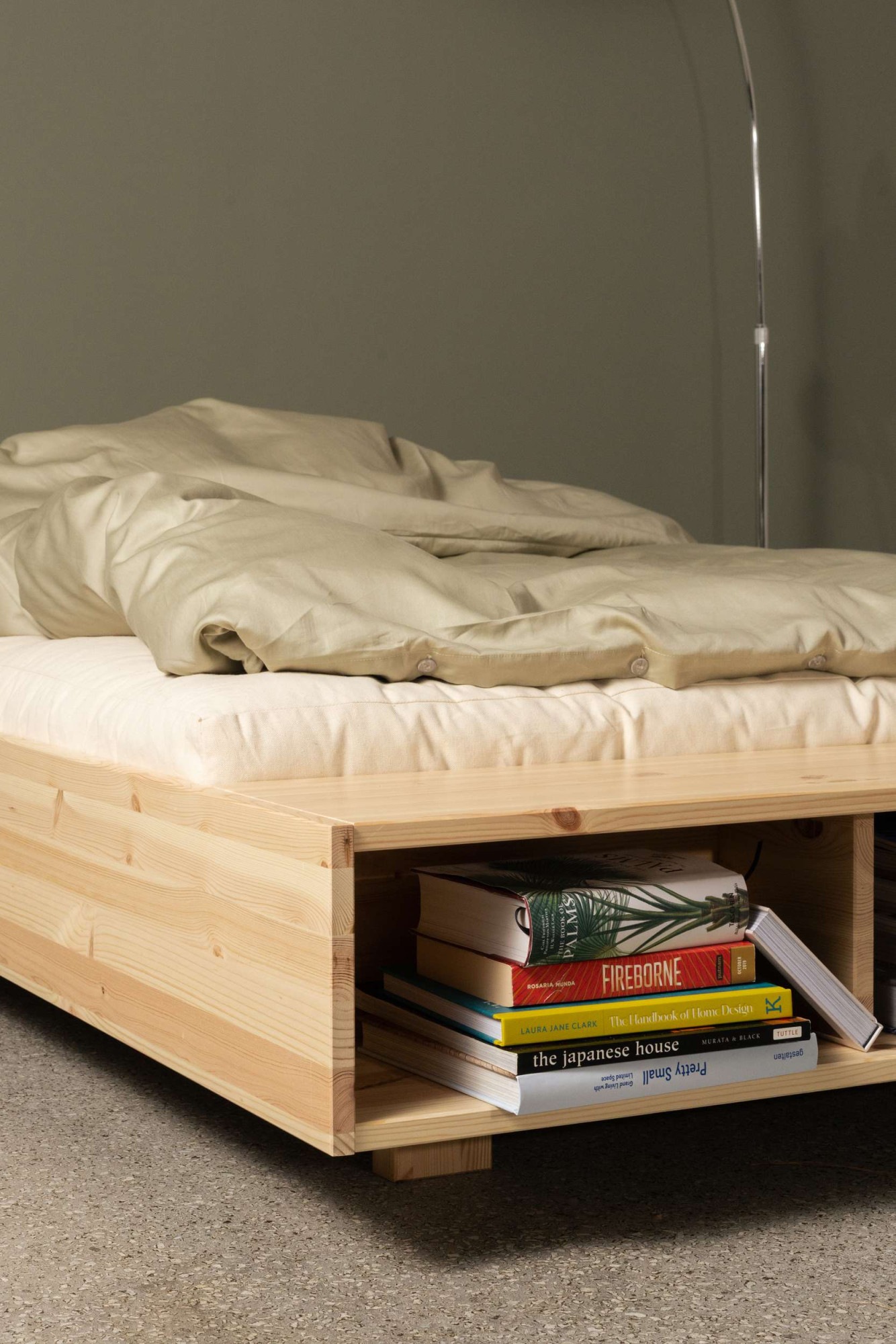 Karup Design Stauraumbett »Merge Bed Bettgestell m. integrierter Bank m. Stauraum, mehrere Größen«, inkl. Lattenrost, excl. Matratze, FSC®-zertifiziertes Massivholz