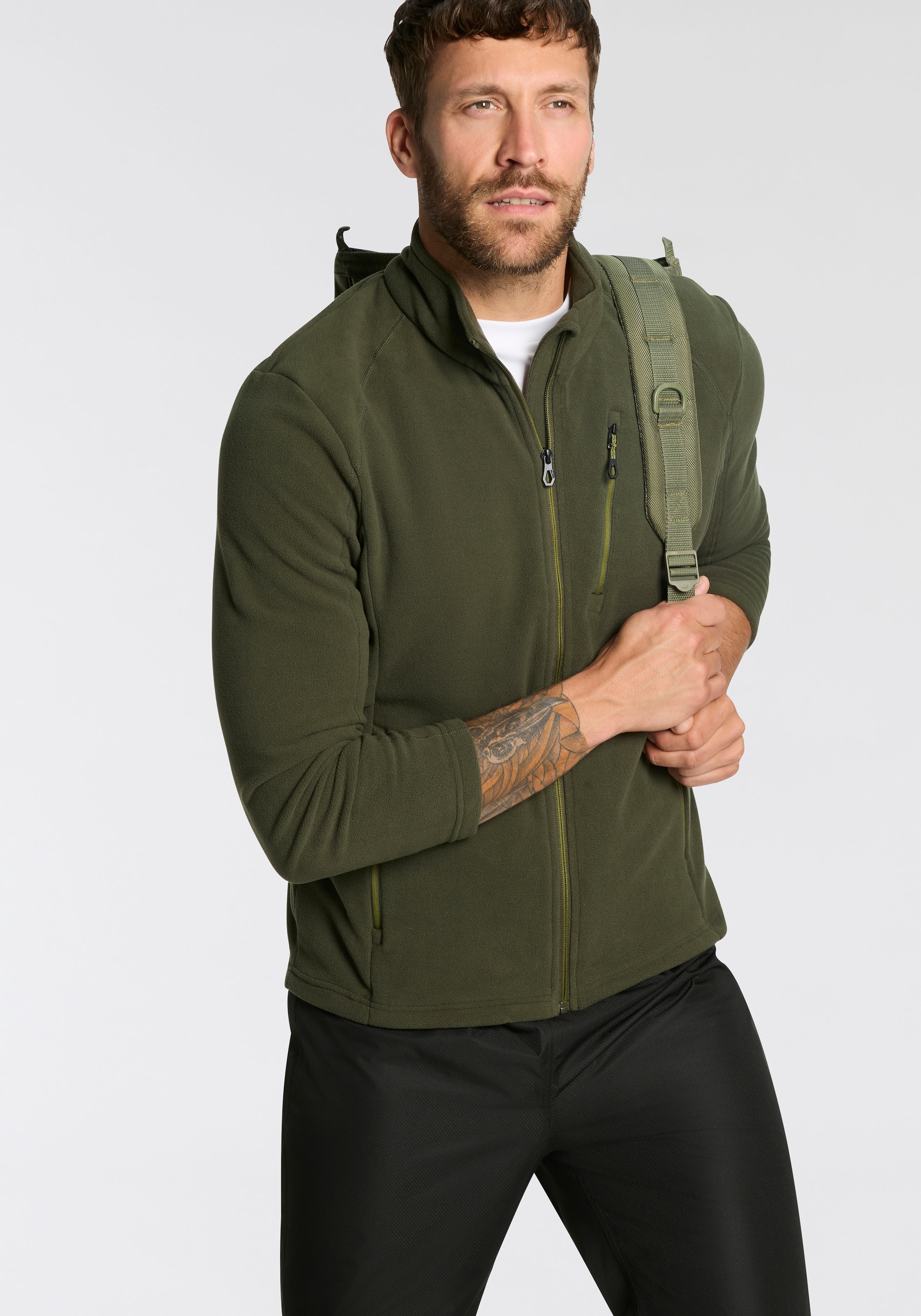 Killtec Fleecejacke "KOW 84 MN FLC JCKT" mit hohem Stehkragen, atmungsaktiv günstig online kaufen