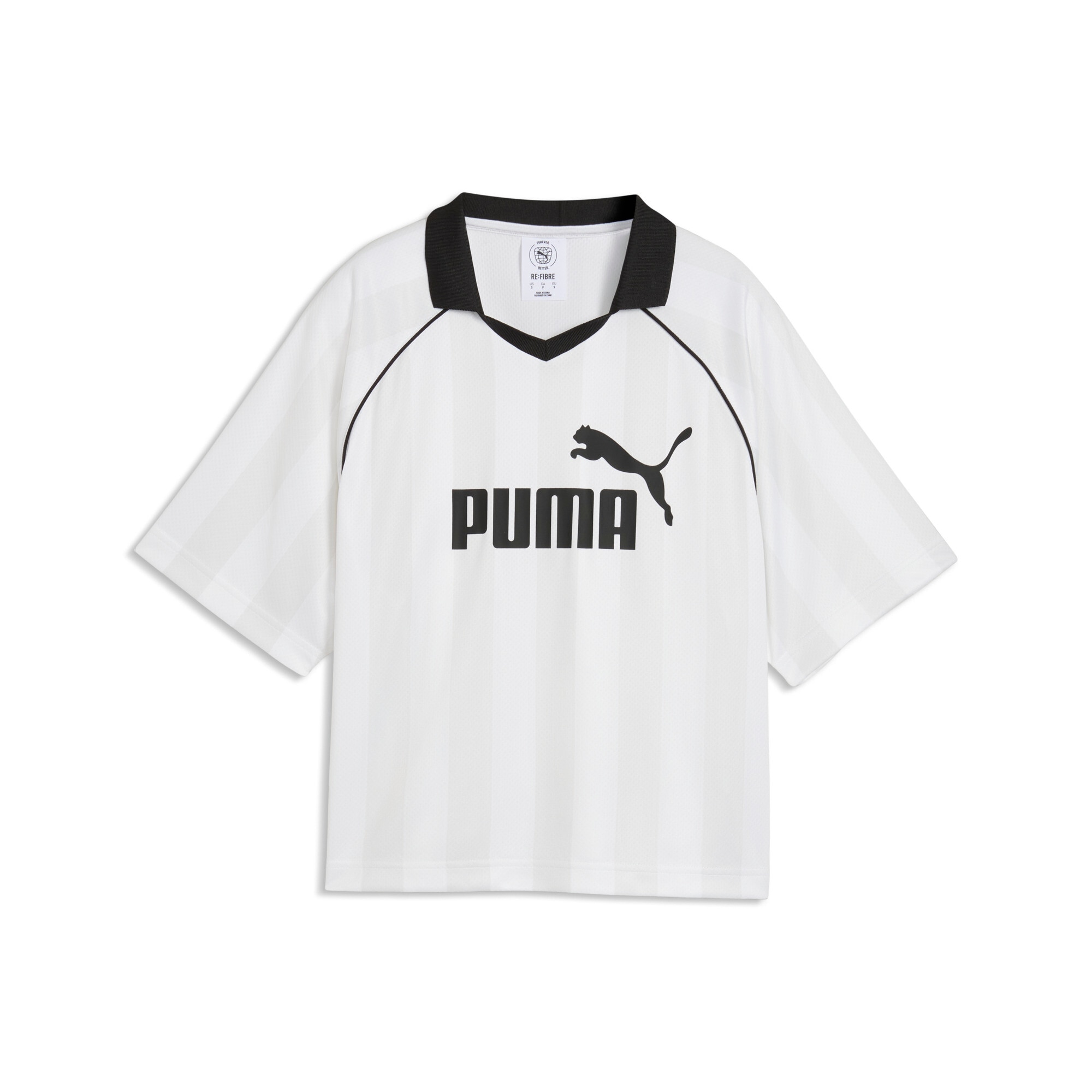 PUMA T-Shirt »ESS JERSEY« lockere Passform, Kurzarm, atmungsaktiv, mit V-Ausschnitt