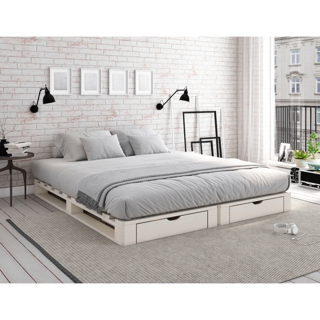 Home affaire Palettenbett »"ALASCO " BESTSELLER! Mit Schublade«