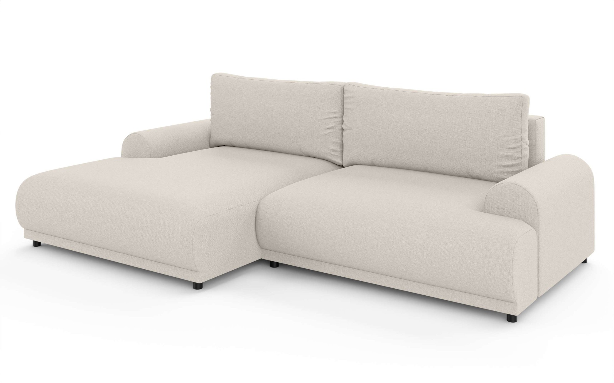 INOSIGN Ecksofa »Marsby, mit Bettfunktion und Bettkasten, Maße: B/H/T 242/65/145 cm«, L-Form mit Wellenunterfederung, Recamiere links oder rechts bestellbar