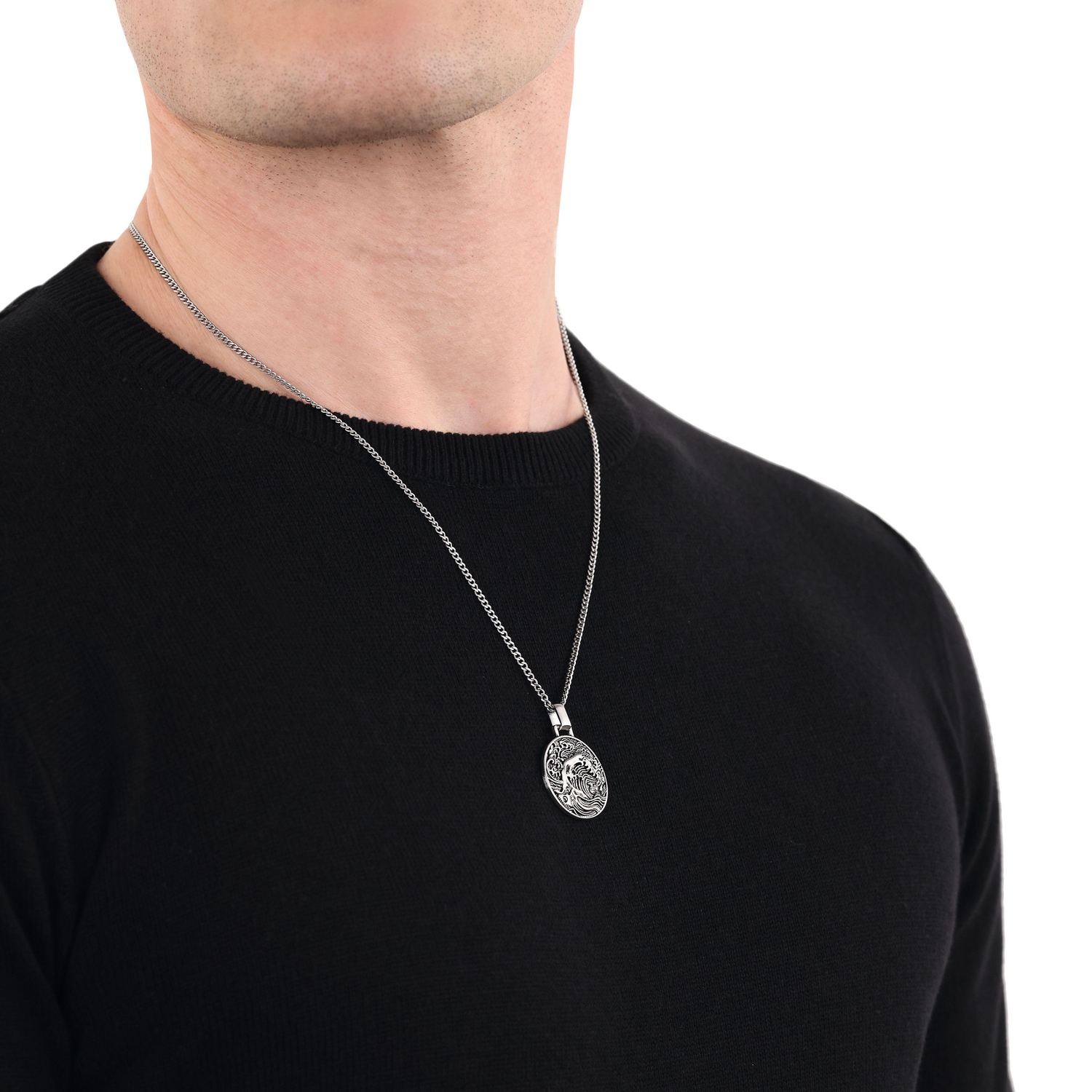 Amor Kette mit Anhänger »strukturiert«