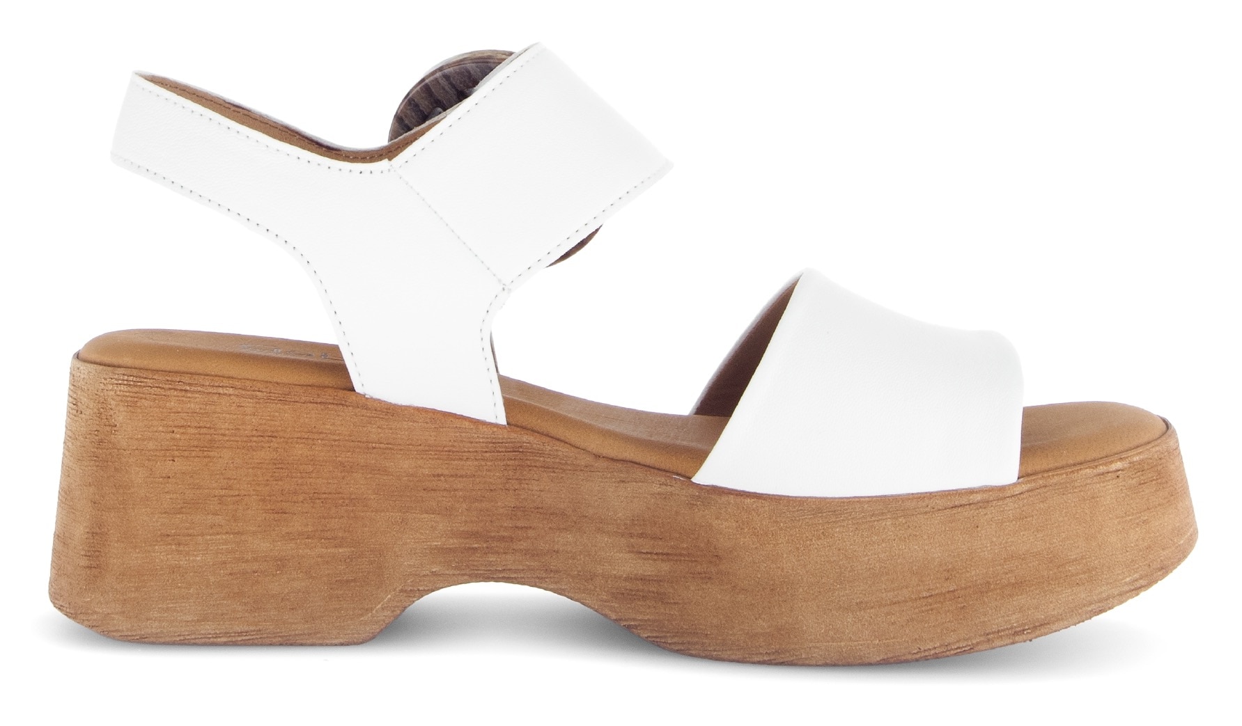 Gabor Sandalette, Sommerschuh, Riemchensandale mit Plateau in Holzoptik
