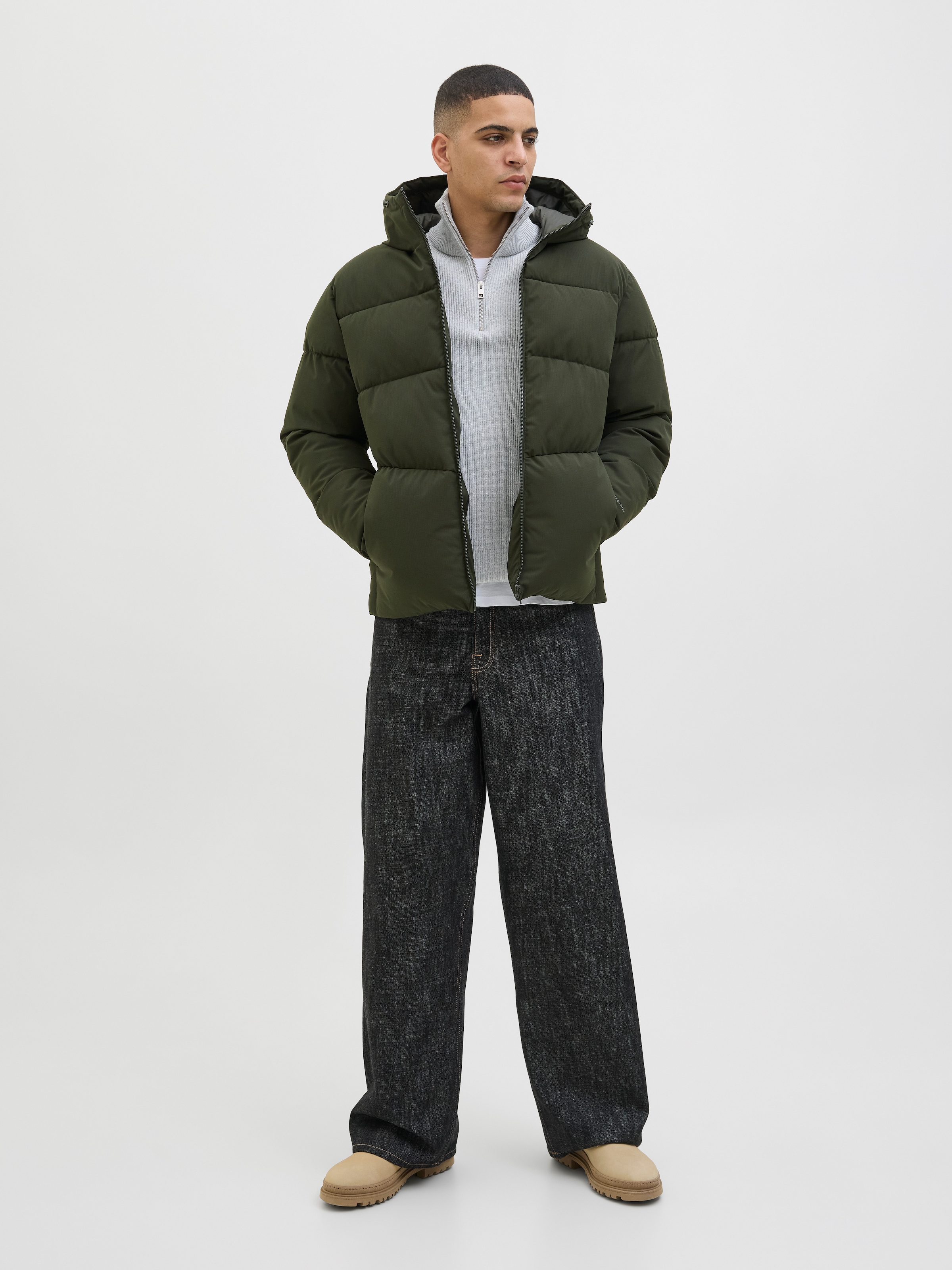 Jack & Jones Steppjacke »JJGLOBAL PUFFER JACKET«, mit Kapuze