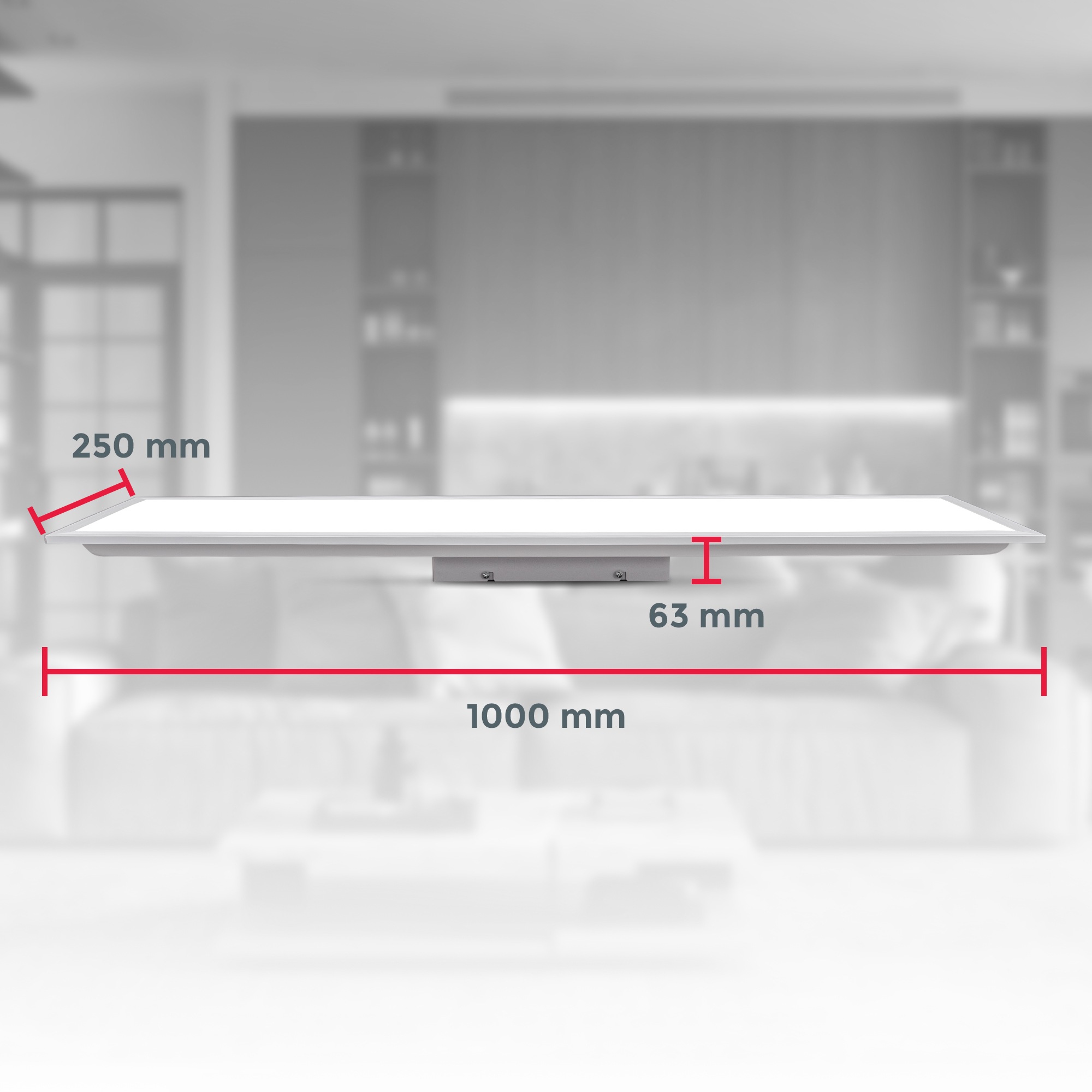 B.K.Licht LED Deckenleuchte »BKL1326 LED Deckenlampe mit Fernbedienung, Ultraflach, LED Panel«, 1 flammig, Leuchtmittel LED-Modul | LED fest integriert, 4.000K, 2.600Lm, 24W, 100x25x6,3 cm, Weiß