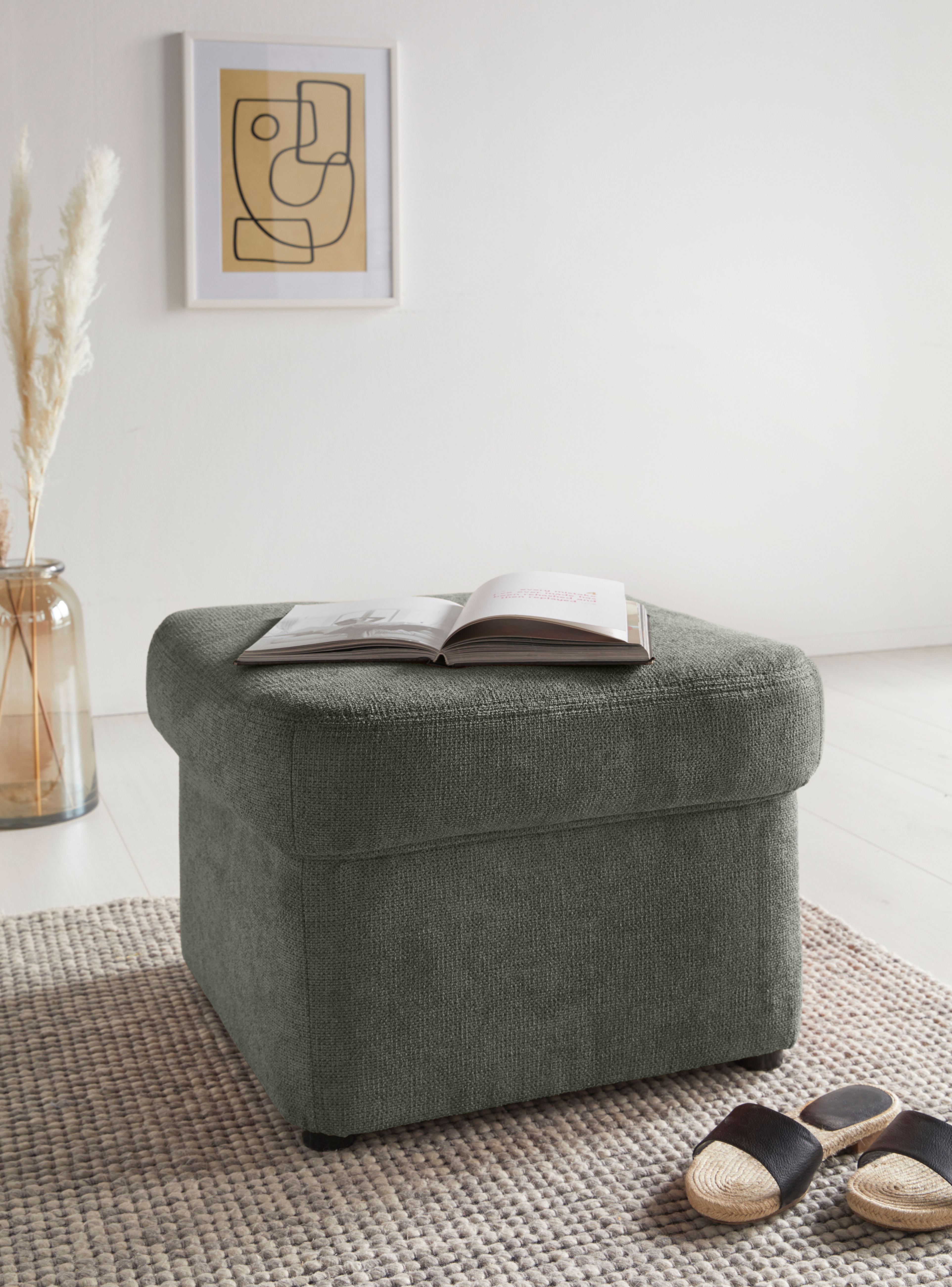 DOMO collection Hocker "Papenburg elegant und zeitlos, B/T 57/57cm" in großer Farbvielfalt