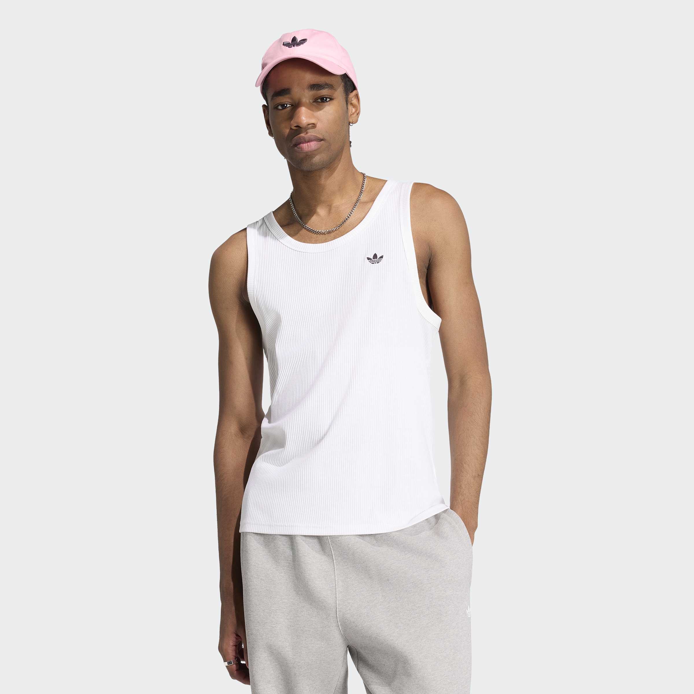 adidas Originals Tanktop "TREFOIL ESSENTIALS" mit Rundhalsausschnitt, ohne Verschluss, aus Baumwolle