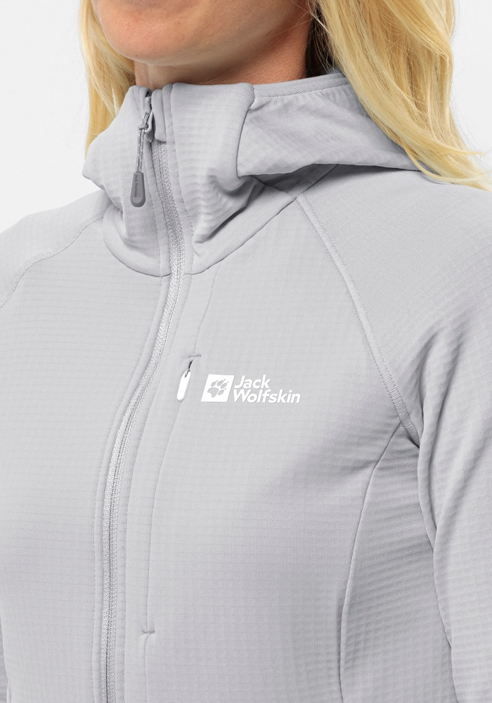 Jack Wolfskin Fleecejacke »KOLBENBERG HOODED FZ W«, mit Kapuze