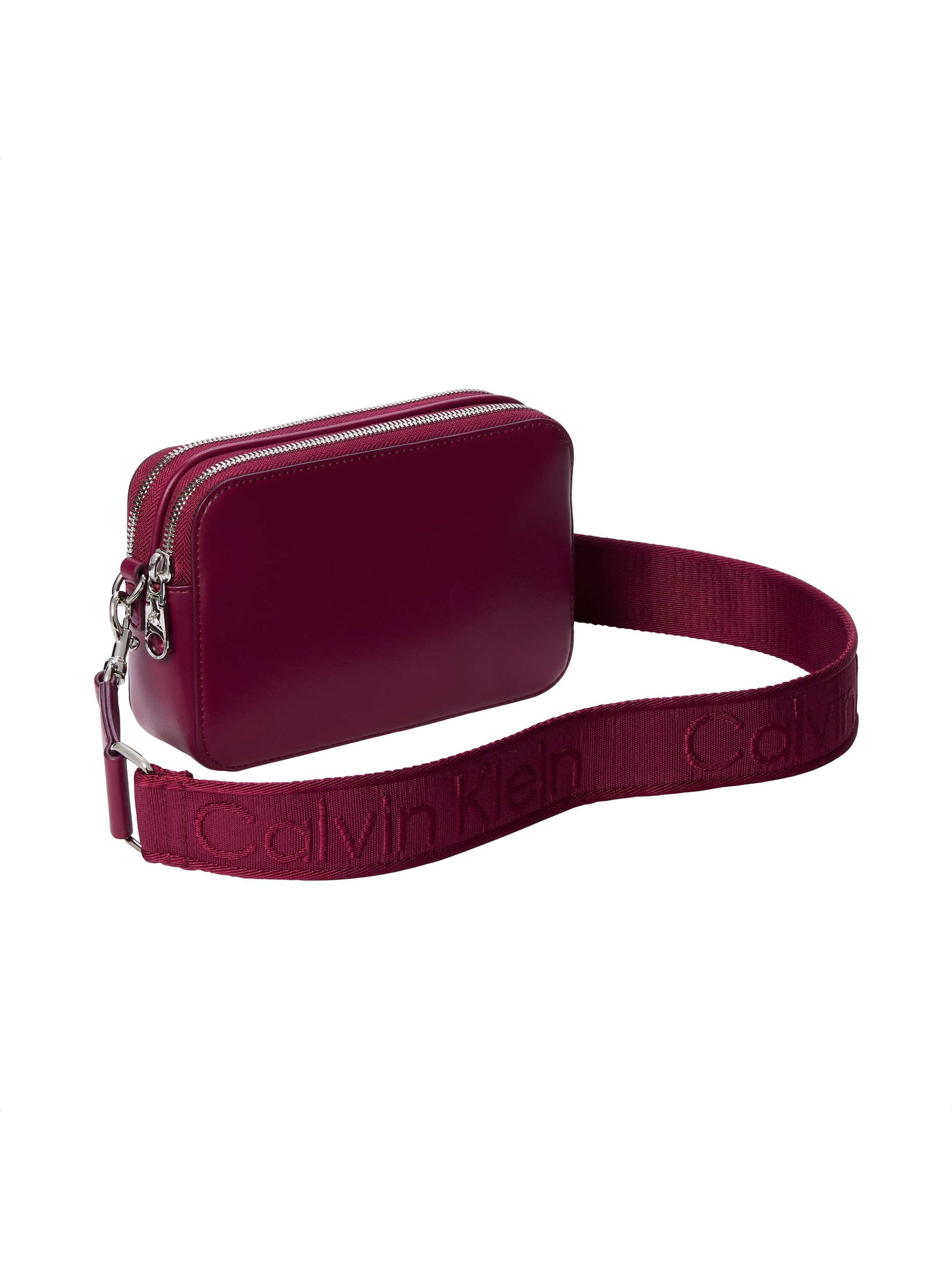 Calvin Klein Mini Bag »WEBBING DOUBLE STRAP CAMERA BAG« kleine Schultertasche, Umhängetasche, Abendtasche mit Henkel