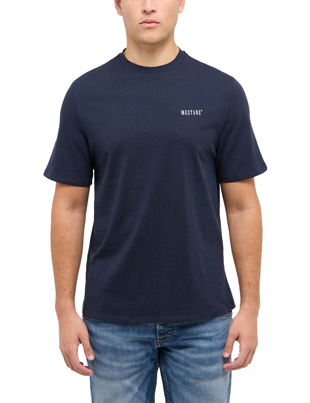 MUSTANG T-Shirt "Austin-Logo small" Regular fit, kleiner Markenschriftzug günstig online kaufen