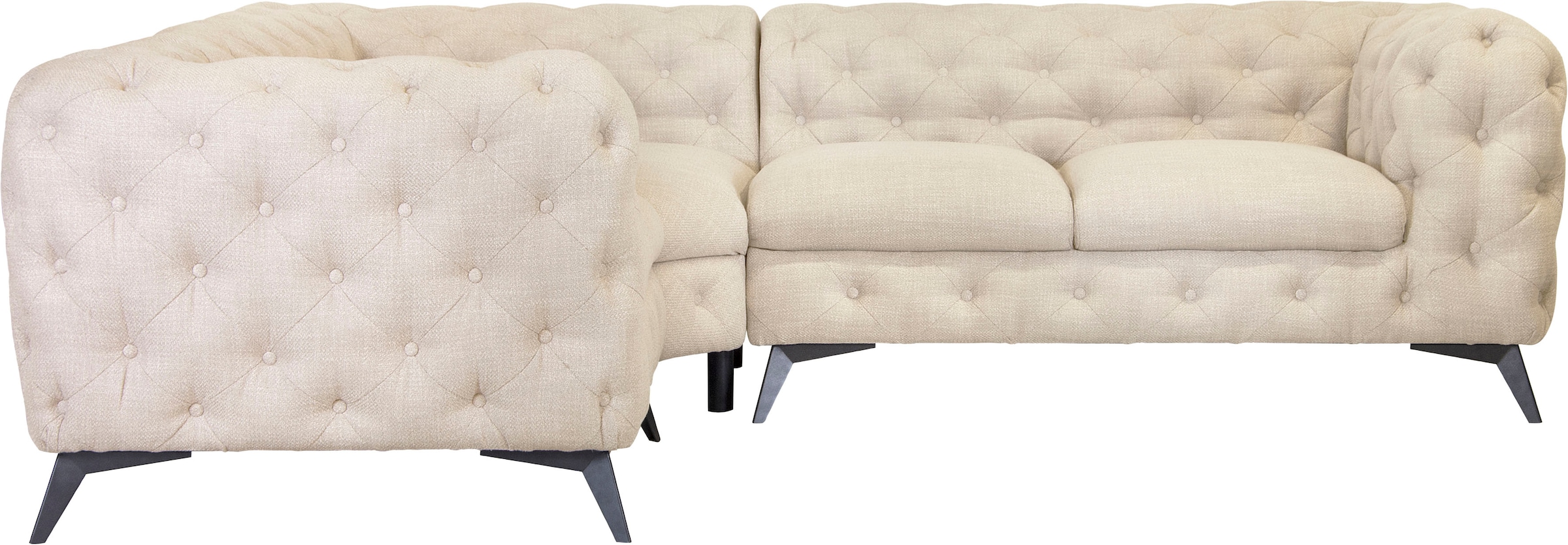 Chesterfield-Sofa »Glynis L-Form«, aufwändige Knopfheftung, moderne Chesterfield...