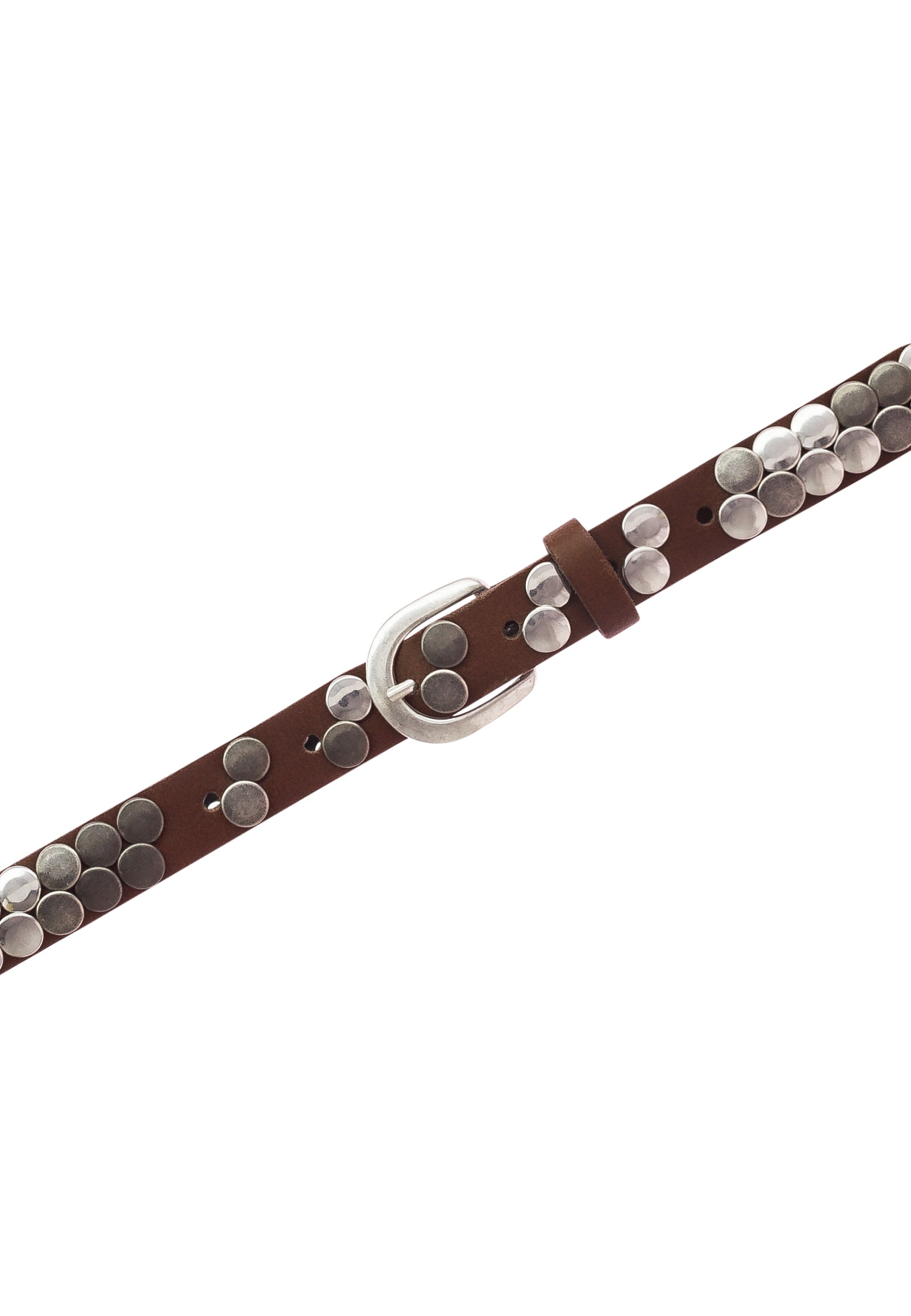 MUSTANG Ledergürtel Echtleder, mit Plattnieten verziert, einfache Dornschli günstig online kaufen