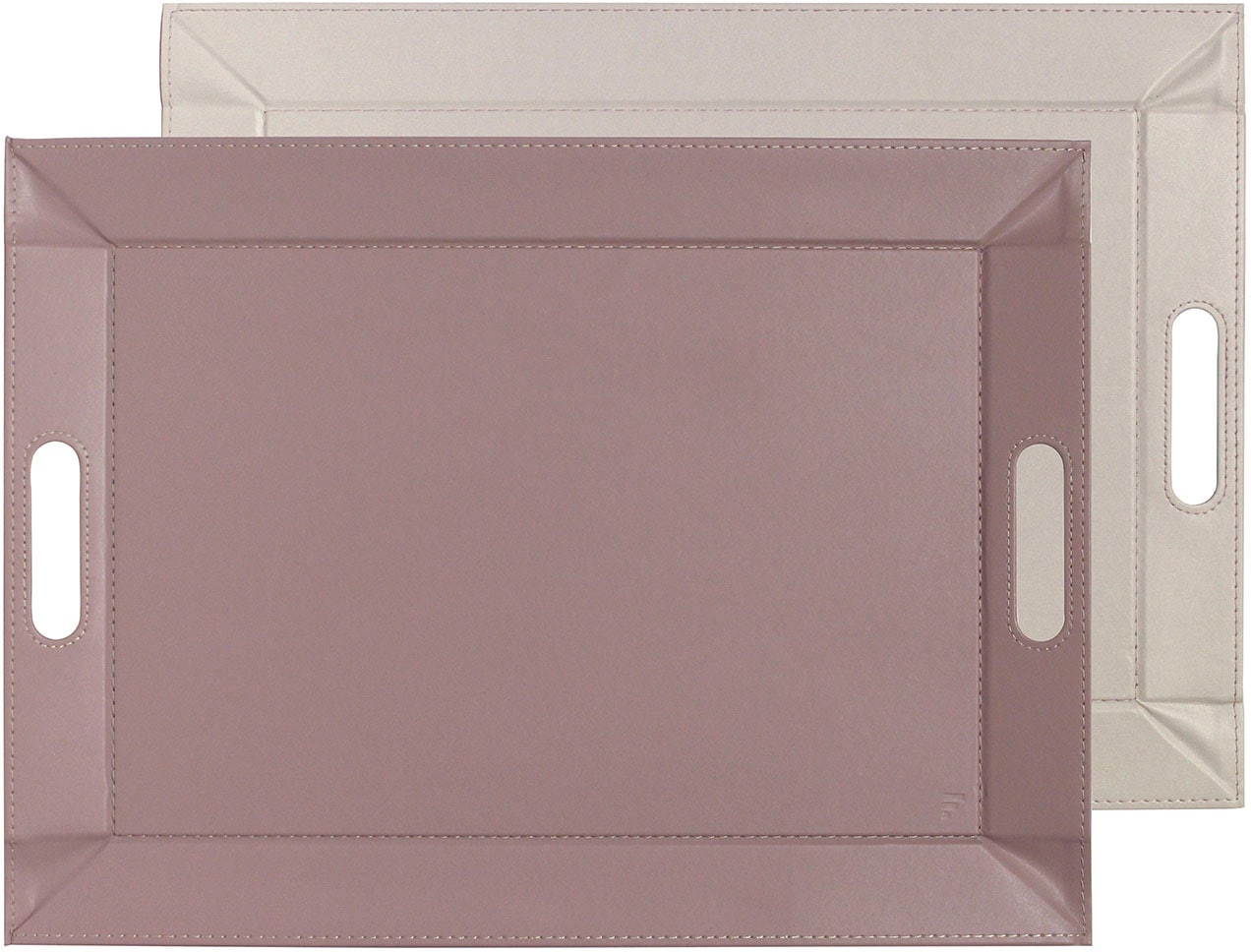 freeform Tablett, (1 tlg.), Kunstleder, 2-farbig