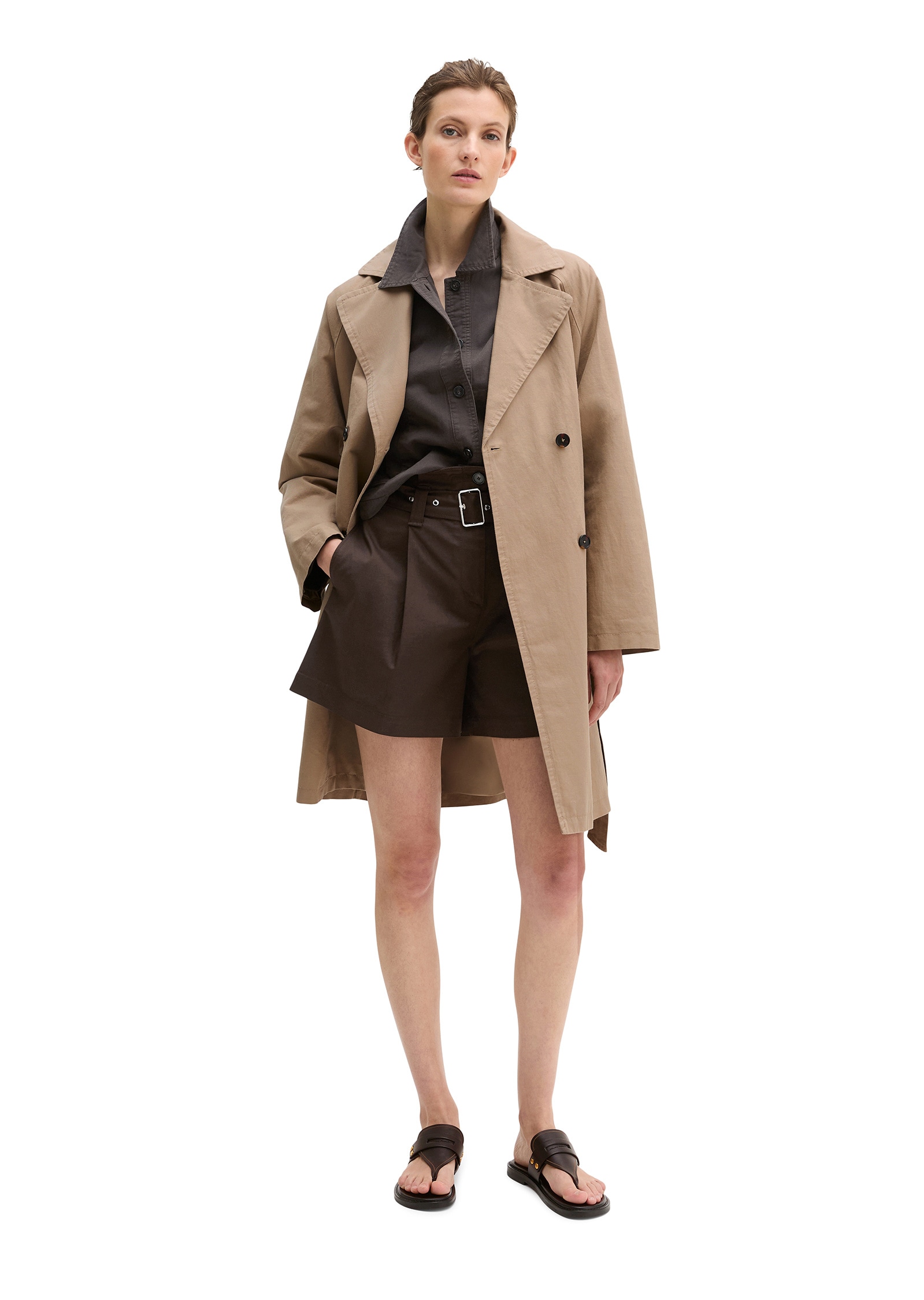 Marc O'Polo Trenchcoat »in lässigem Baumwoll-Crinkle-Mix«