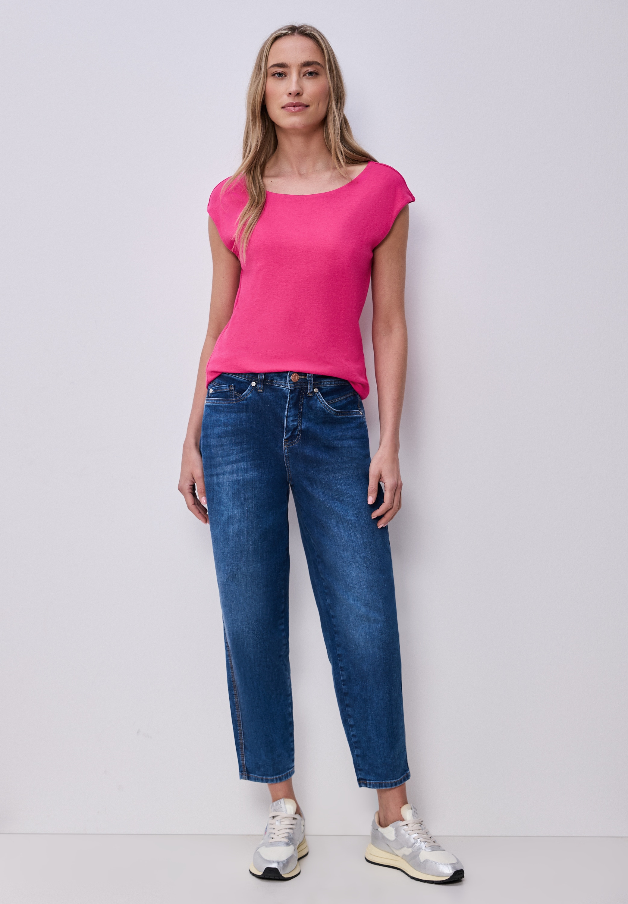 STREET ONE T-Shirt mit U-Boot-Ausschnitt