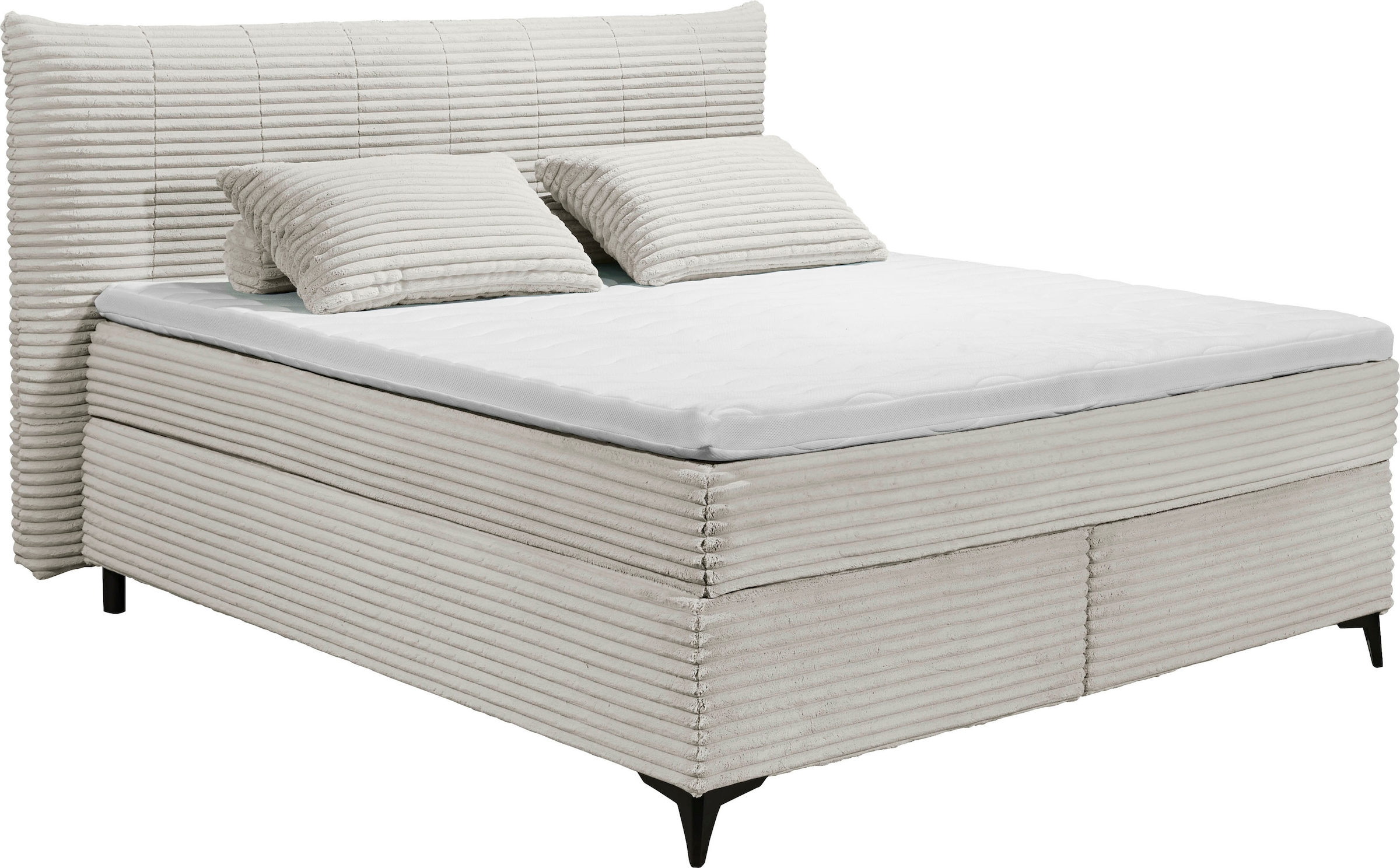 ED EXCITING DESIGN Boxspringbett »Seattle«, harte Seite mit Kokosmatte, weiche Seite mit Filzabdeckung