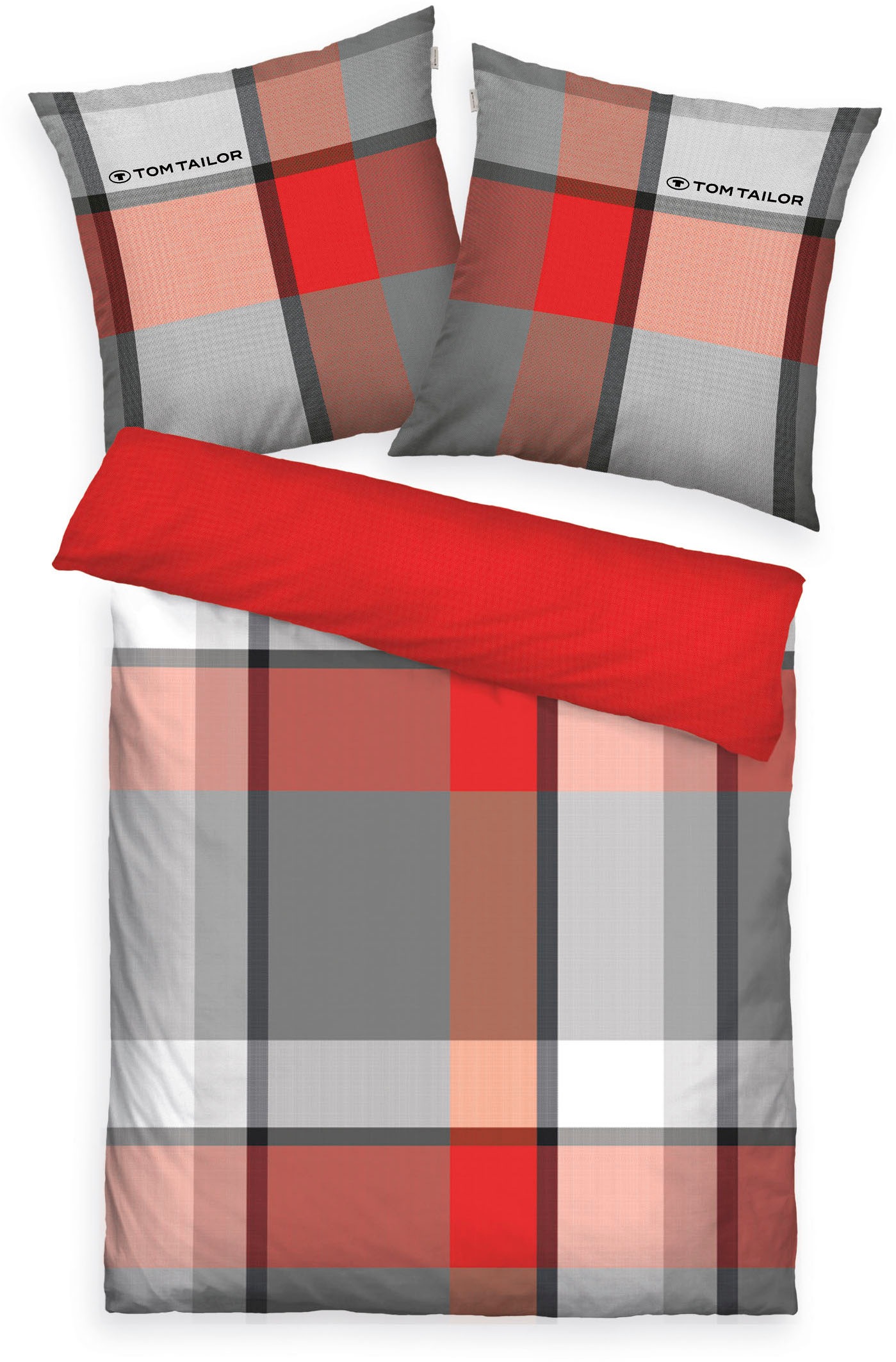 Thumbnail - TOM TAILOR HOME Bettwäsche "Lenny in Gr. 135x200 oder 155x220 cm" 3 Stk. mit GRATIS-Zugabe: Kissenhülle 1tlg., in Biber ...