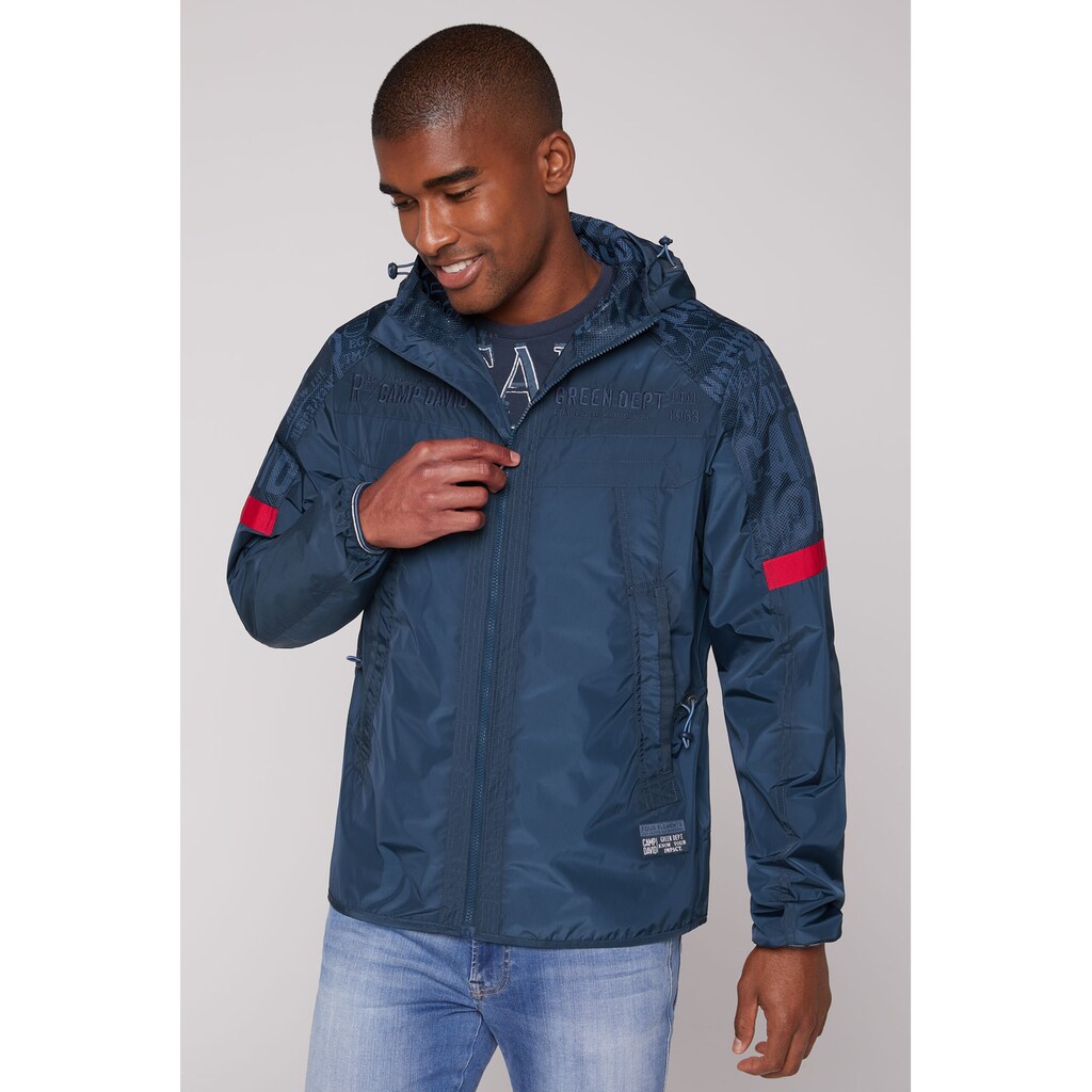 CAMP DAVID Regenjacke, mit Kapuze