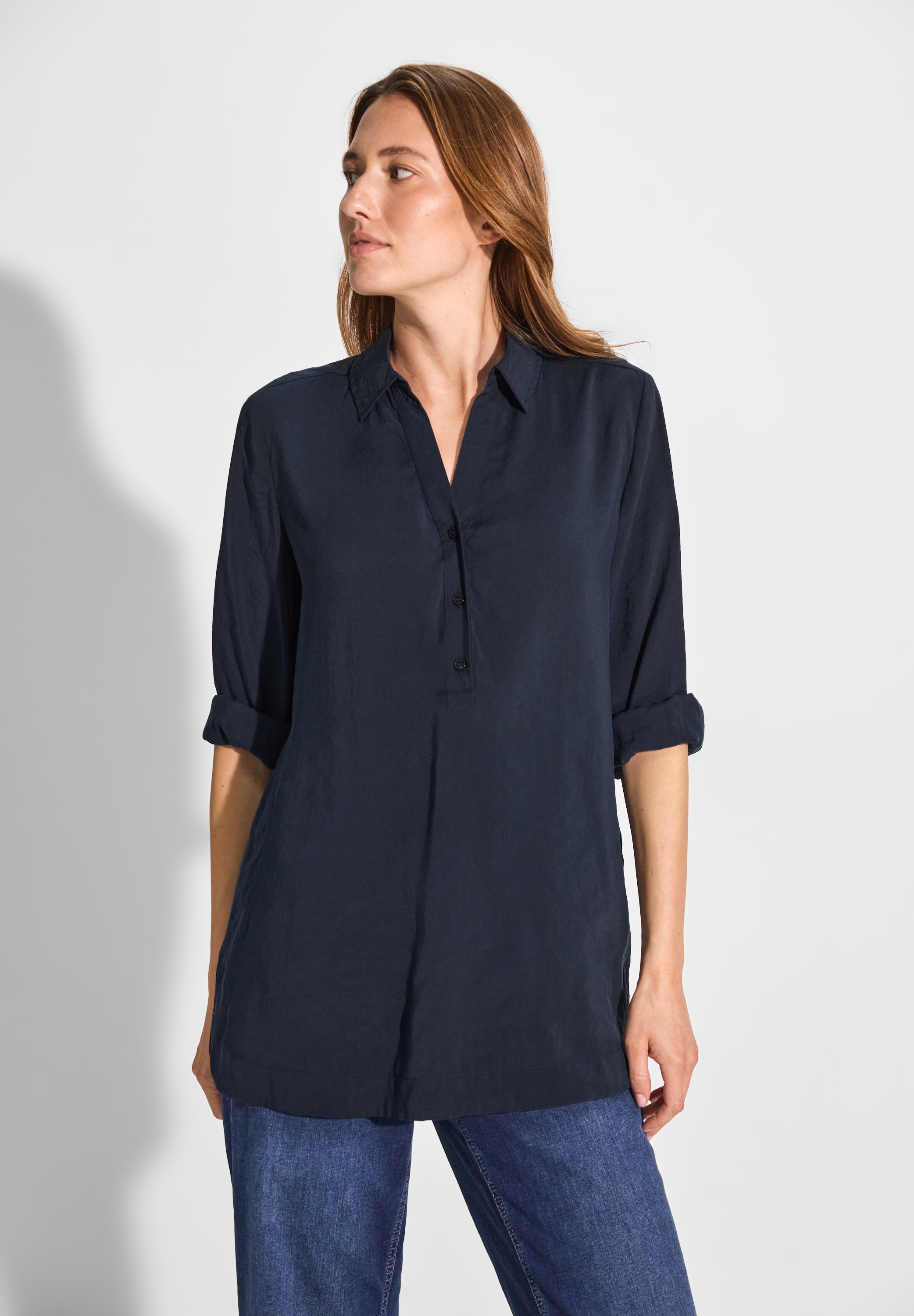 Longbluse, mit 3/4 Ärmeln