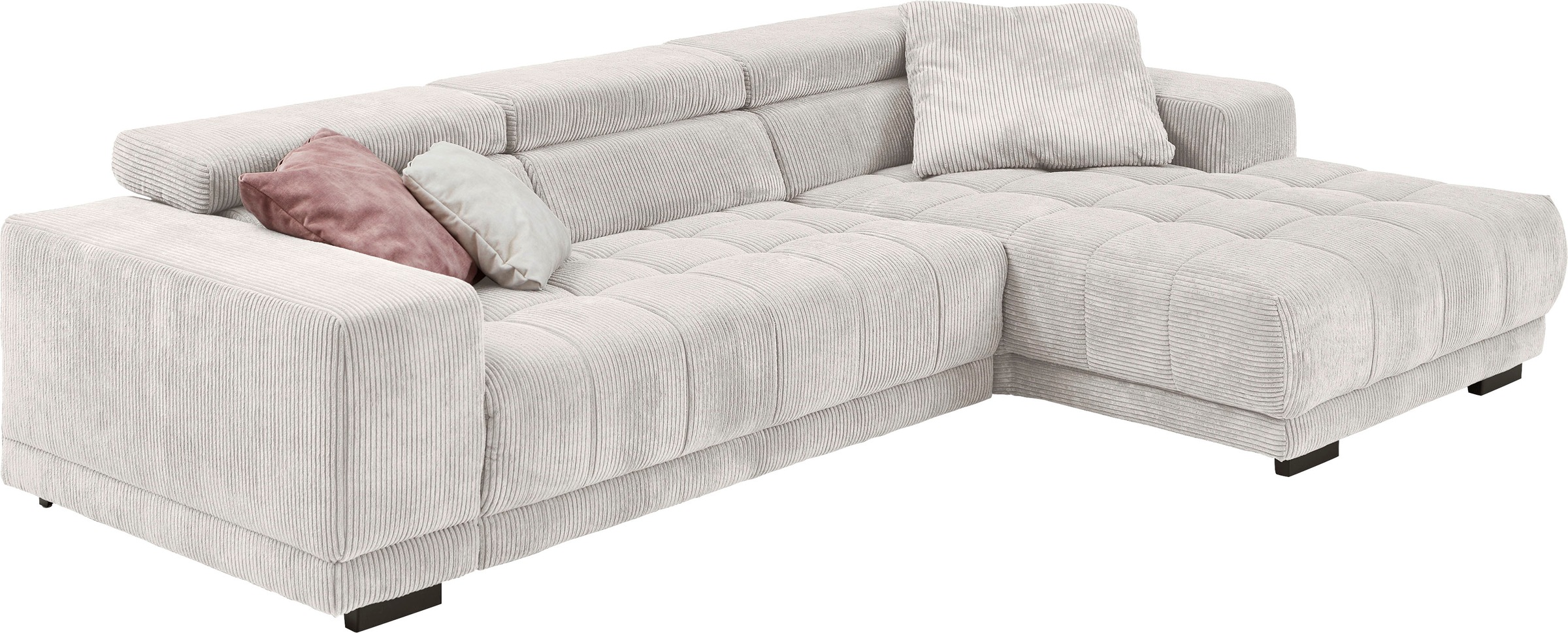 Thumbnail - Die PlanBar Ecksofa "MP-IN15053 L-Form schmaler Schenkel" mit Kopfteilverstellung, wahlweise mit manueller Vorziehbank