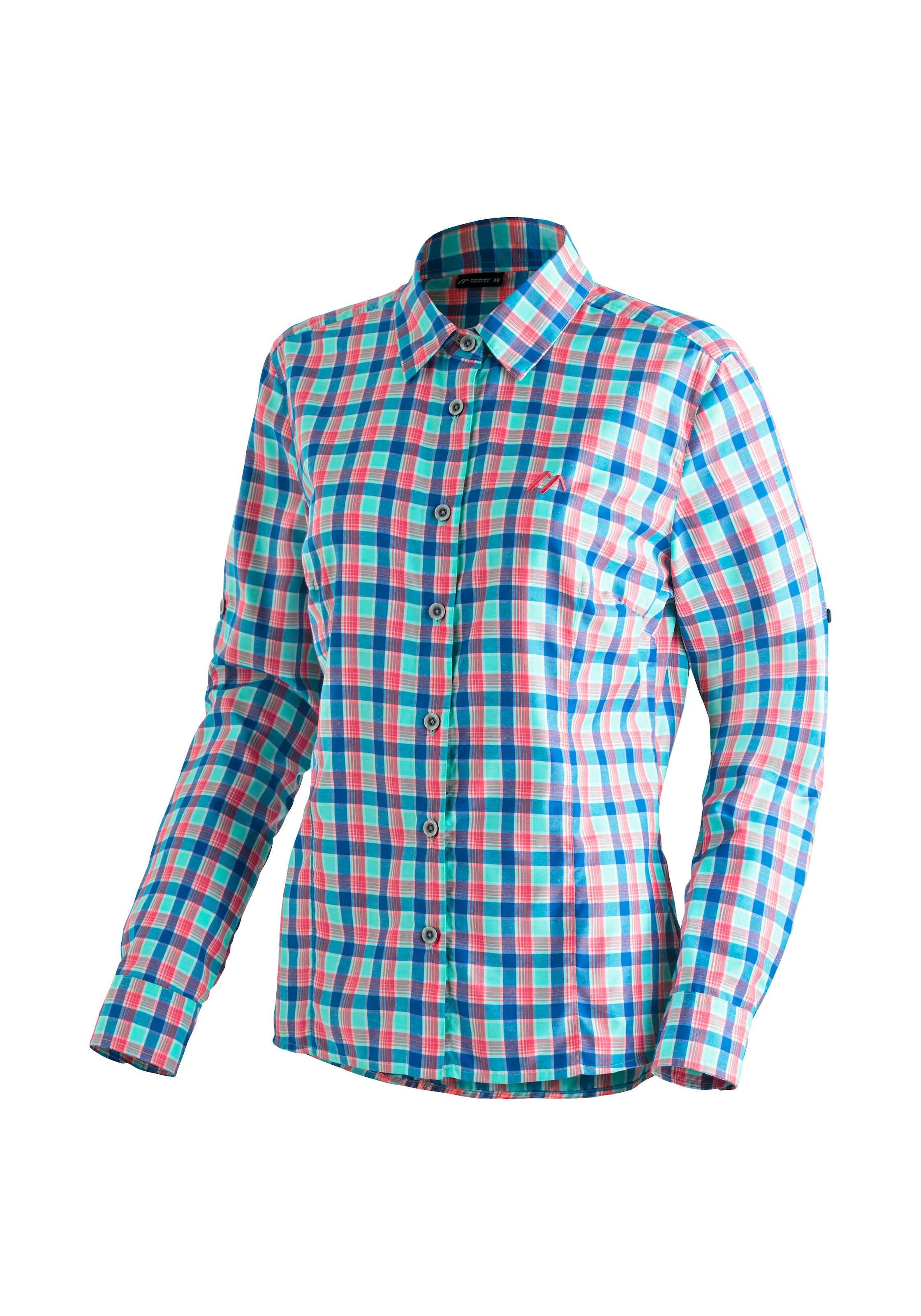 Maier Sports Funktionsbluse »Nanni«, Damen Bluse, langarm Karobluse für Outdoor und Freizeit