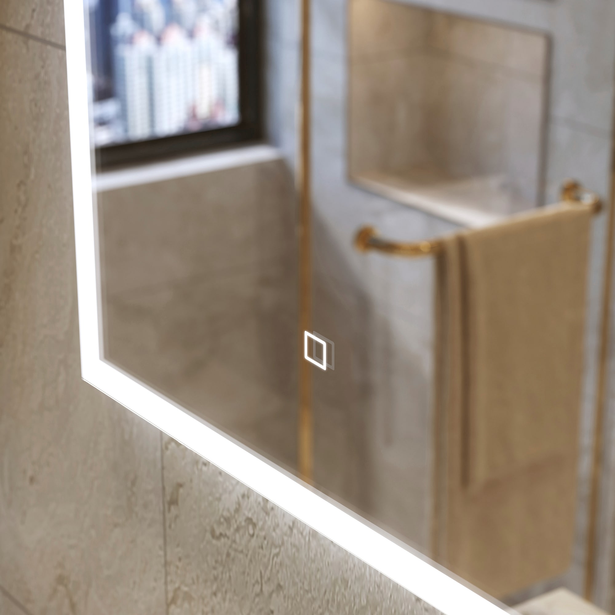 Sanotechnik LED-Lichtspiegel, Badspiegel 60x80 cm