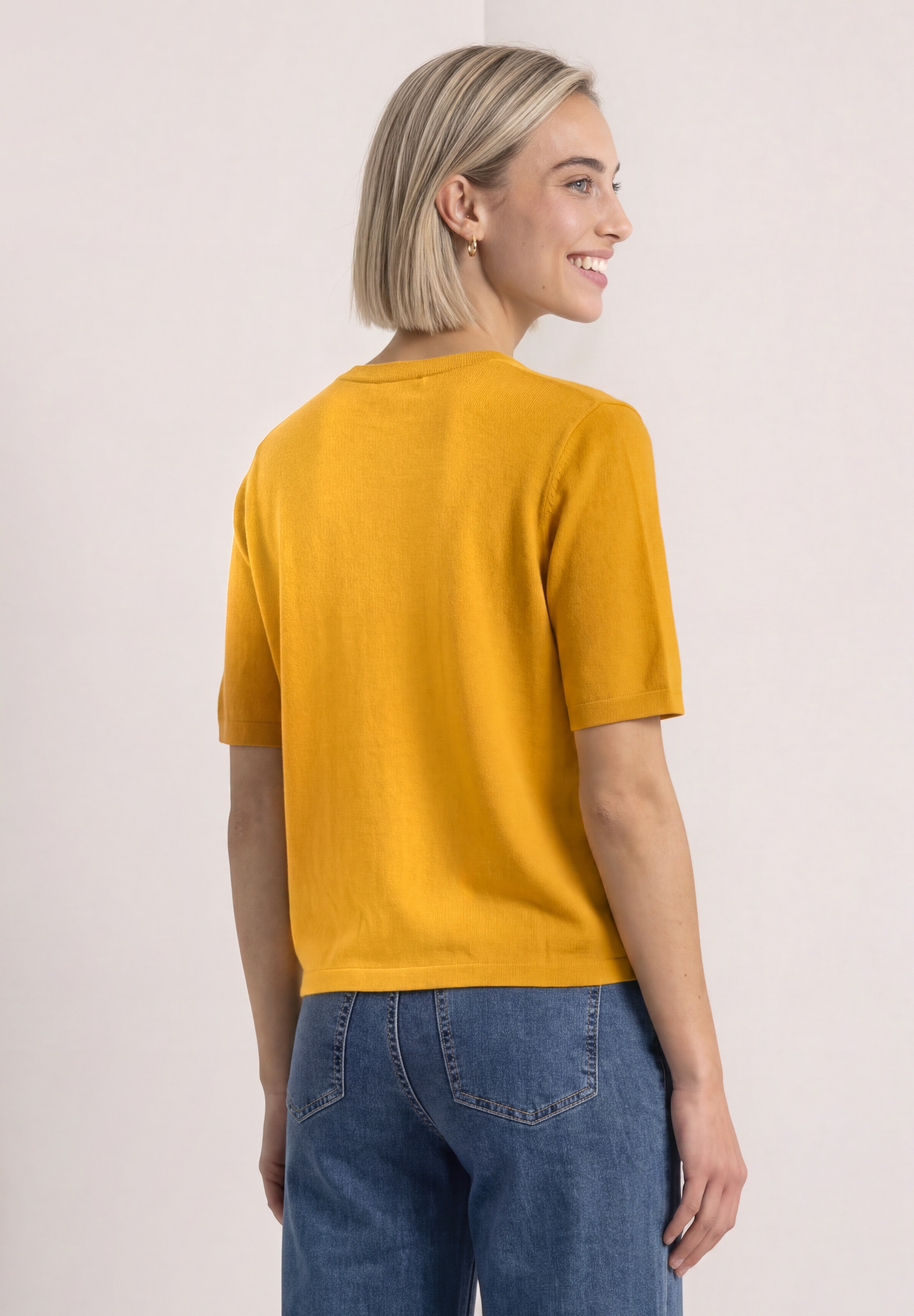 STREET ONE Kurzarmpullover softe Viskose