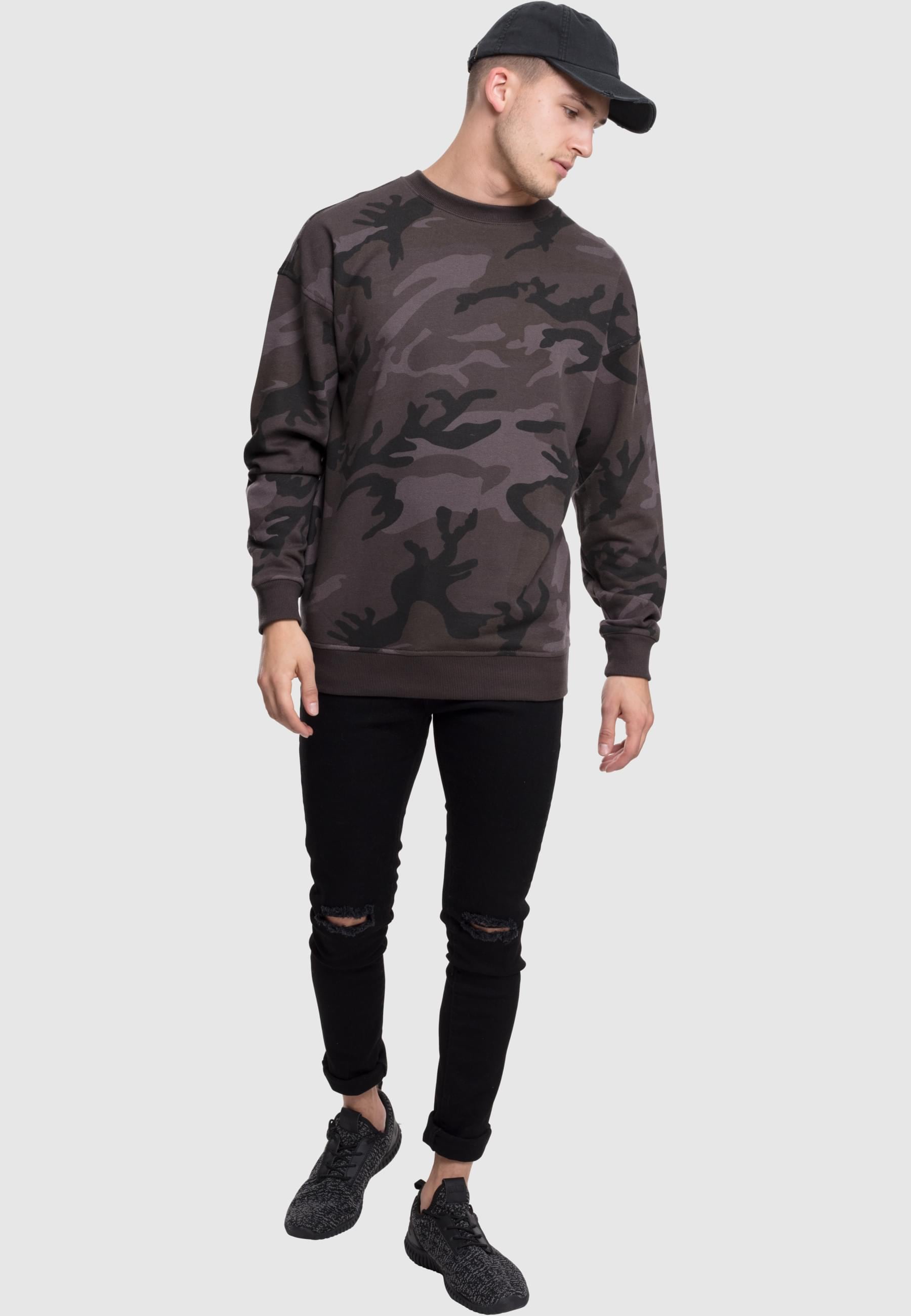 URBAN CLASSICS Rundhalspullover »Urban Classics Herren Camo Crewneck«, (1 tlg.)