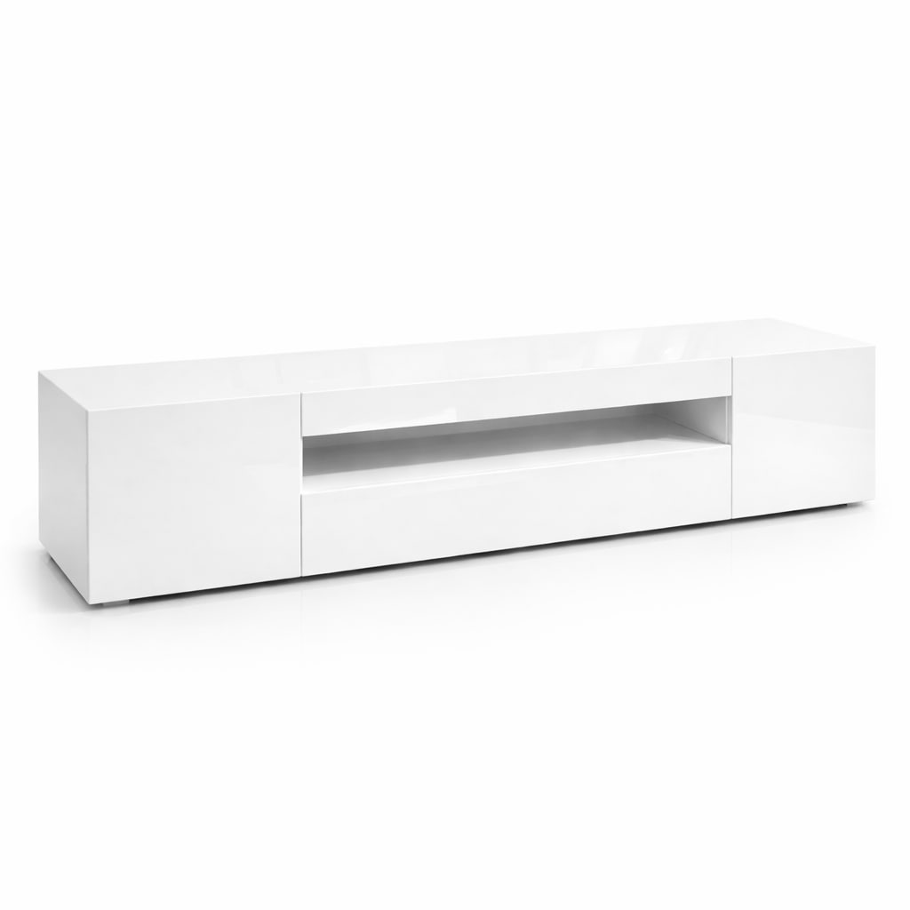 OTTO home Lowboard »LORENZO 2, TV-Board, TV-Kommode, TV-Schrank, TV-Unterschrank, TV-Möbel« Modernes lackiertes Hochglanz TV-Board, grifflos, Breite 200 cm